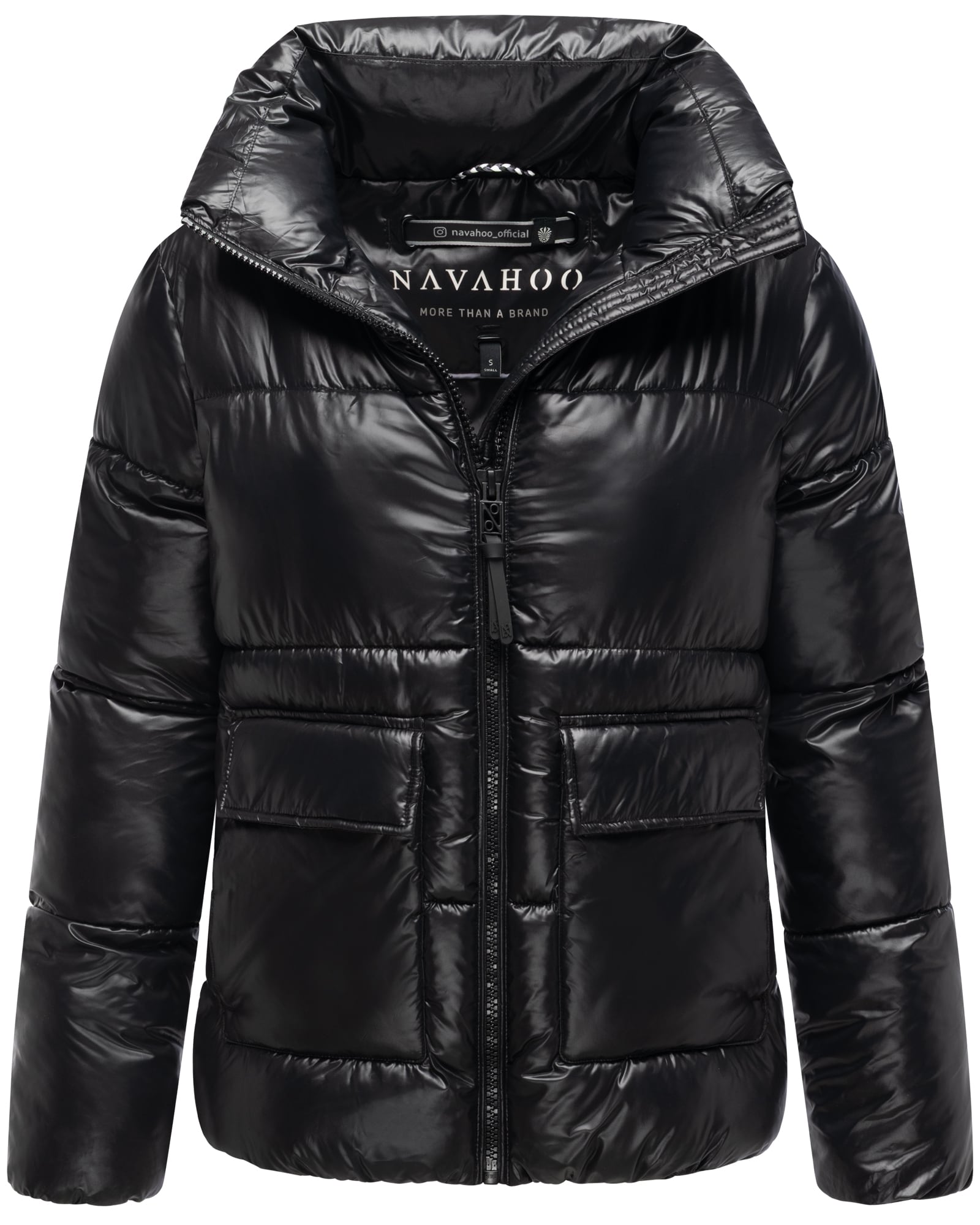 NAVAHOO Damen Winter Steppjacke gesteppt Anorak Puffer Winterjacke hochschlie&sect;ender Kragen & dicker Rei&szlig;verschluss Eispracht - Bild 1