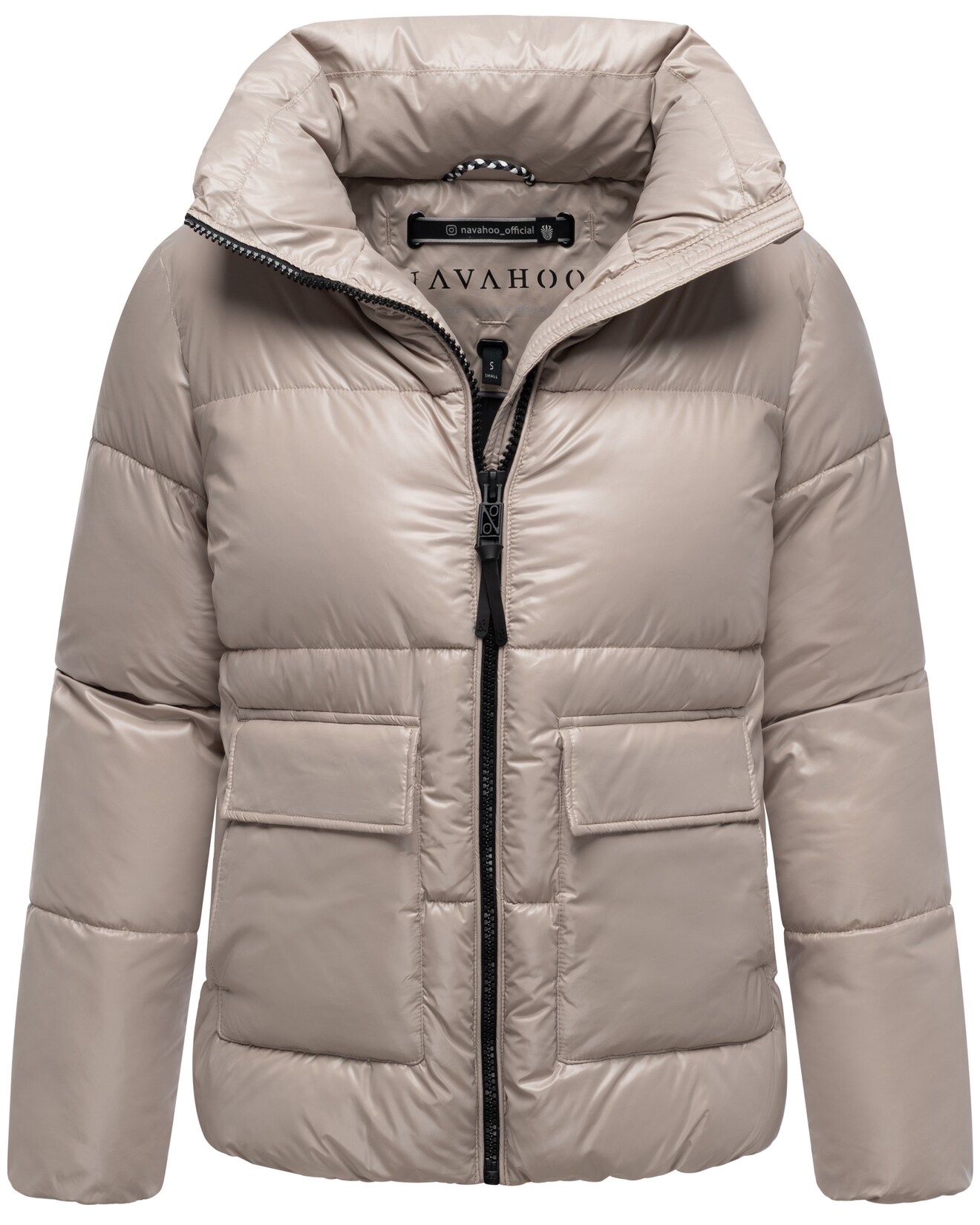 NAVAHOO Damen Winter Steppjacke gesteppt Anorak Puffer Winterjacke hochschlie§ender Kragen & dicker Reißverschluss Eispracht | 04070448055210