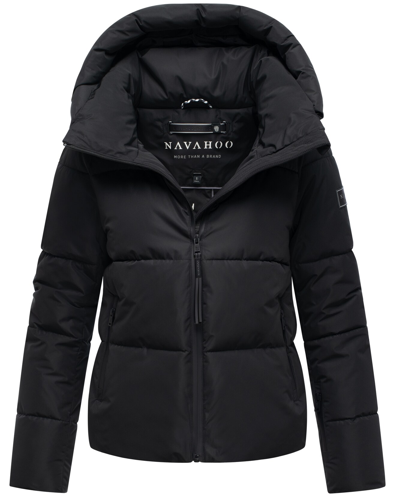 NAVAHOO Damen Winter Steppjacke gesteppt Winterjacke abnehmbarer Kapuze gefüttert Frostherz | 04070448057559