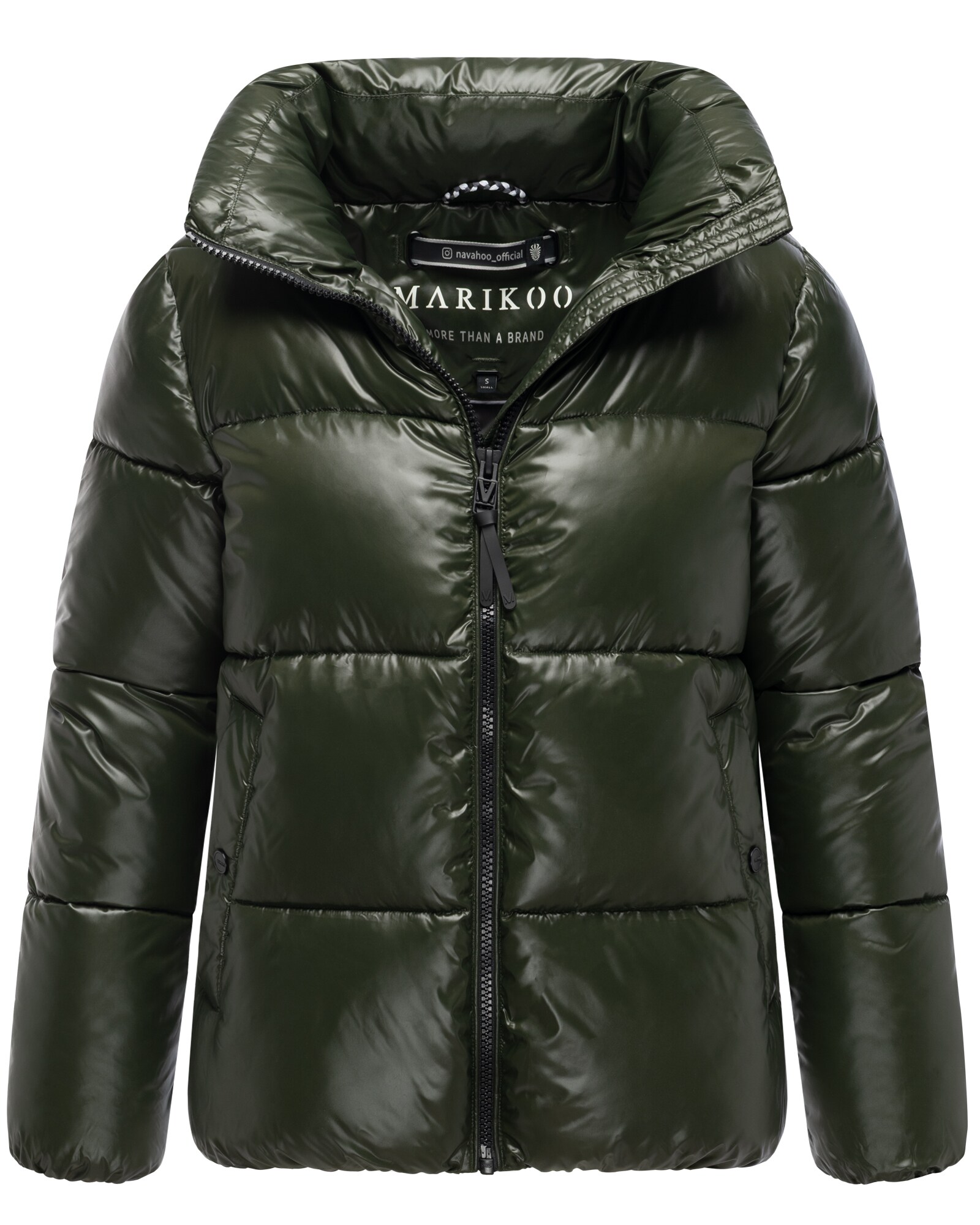 MARIKOO Damen Winter Steppjacke gesteppt Anorak Puffer Jacket Winterjacke hochschlie&szlig;ender Kragen & Rei&szlig;verschluss Hazalee - Bild 1