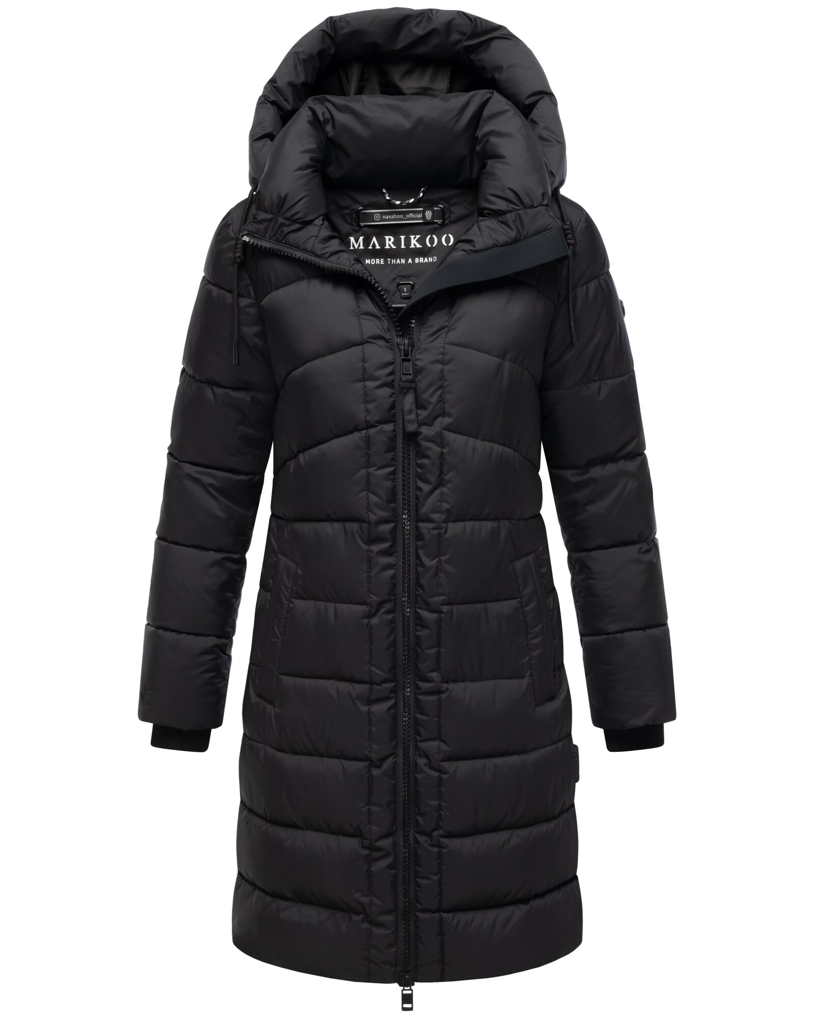 MARIKOO Damen Winter Jacke Steppmantel Parka Mantel Anorak Winterjacke warm gef&uuml;ttert abnehmbarer Kapuze Kaltn&auml;schen - Bild 1