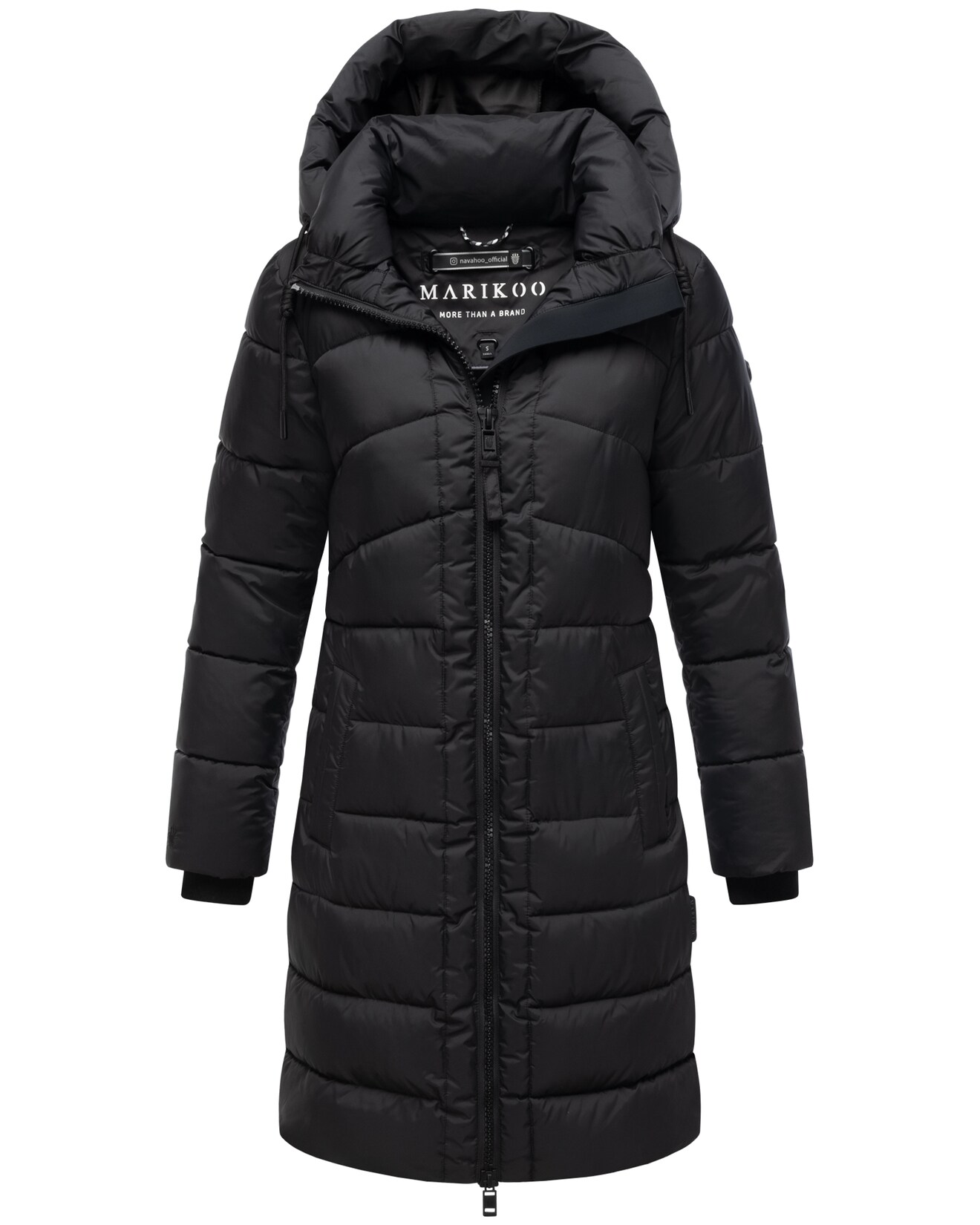 MARIKOO Damen Winter Jacke Steppmantel Parka Mantel Anorak Winterjacke warm gefüttert abnehmbarer Kapuze Kaltnäschen