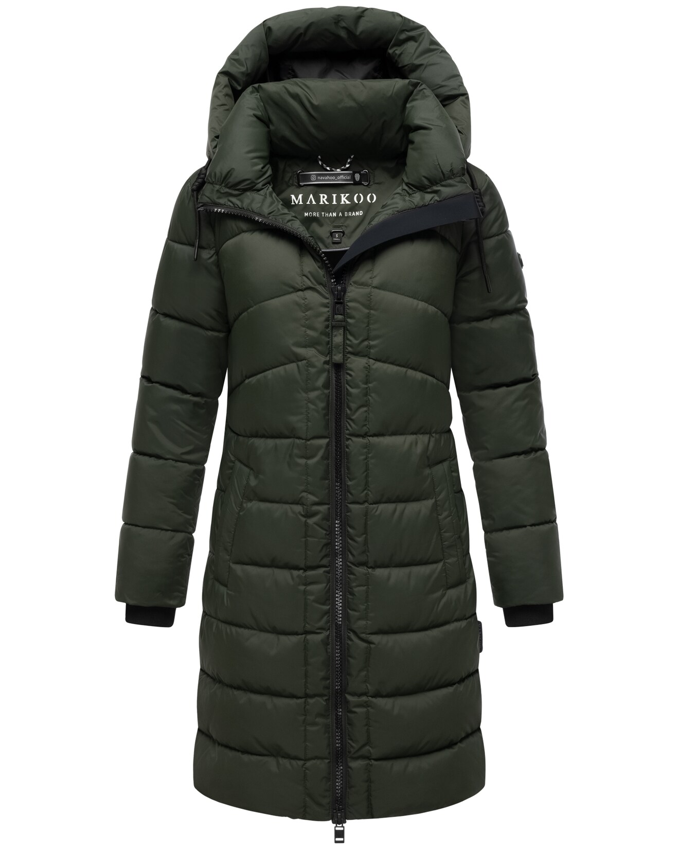 MARIKOO Damen Winter Jacke Steppmantel Parka Mantel Anorak Winterjacke warm gefüttert abnehmbarer Kapuze Kaltnäschen | 04070448062553
