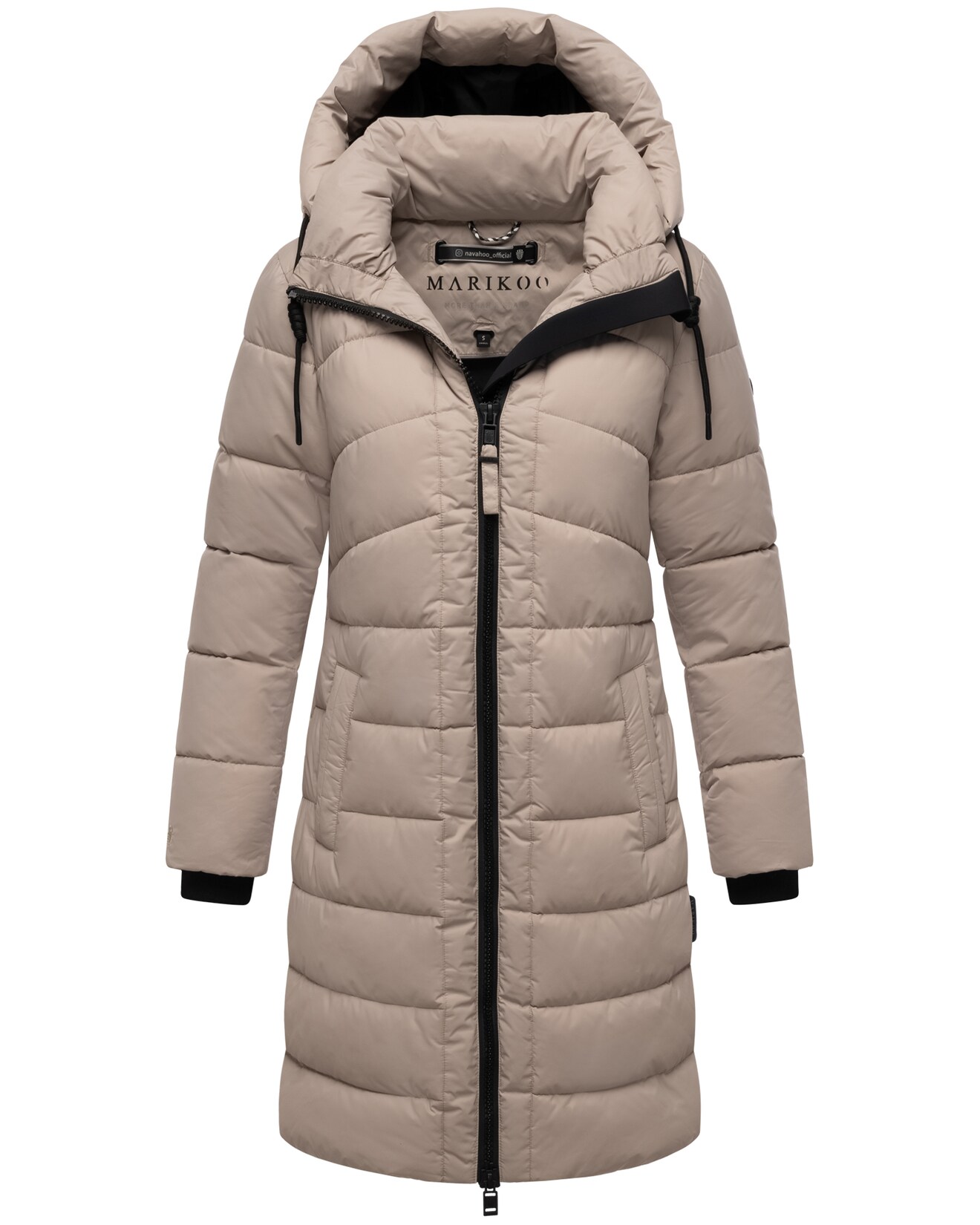 MARIKOO Damen Winter Jacke Steppmantel Parka Mantel Anorak Winterjacke warm gefüttert abnehmbarer Kapuze Kaltnäschen | 04070448062720