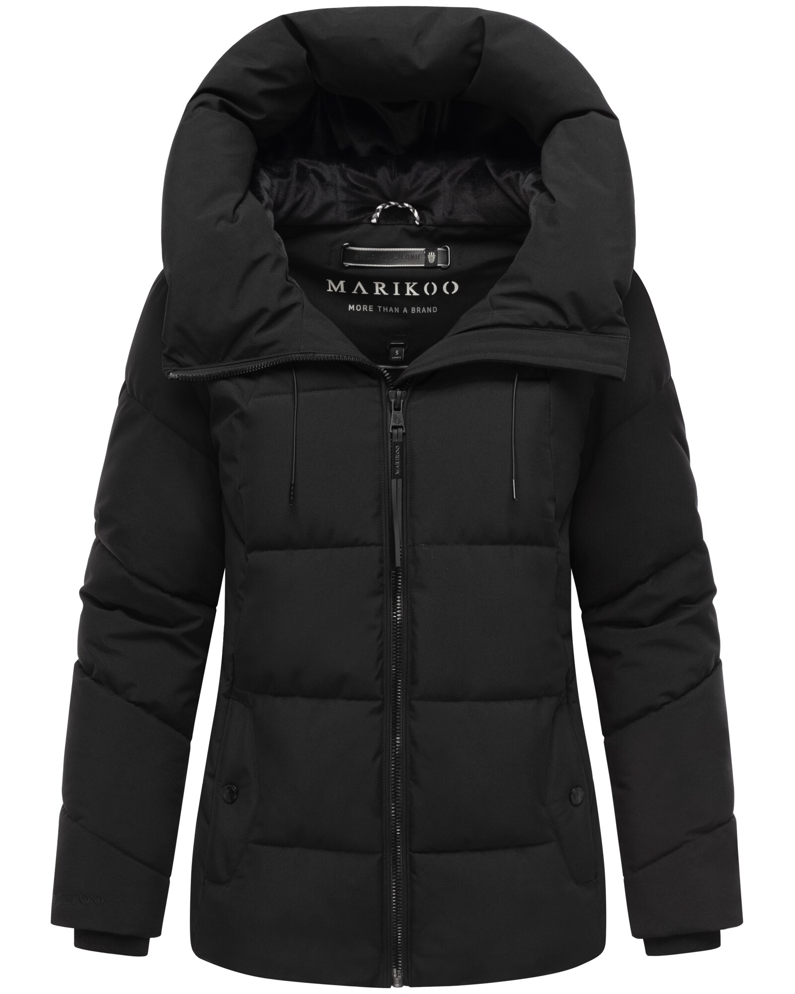MARIKOO Damen Winter Steppjacke Winterjacke gesteppt warm fleece gef&uuml;ttert Kuscheltatze - Bild 1