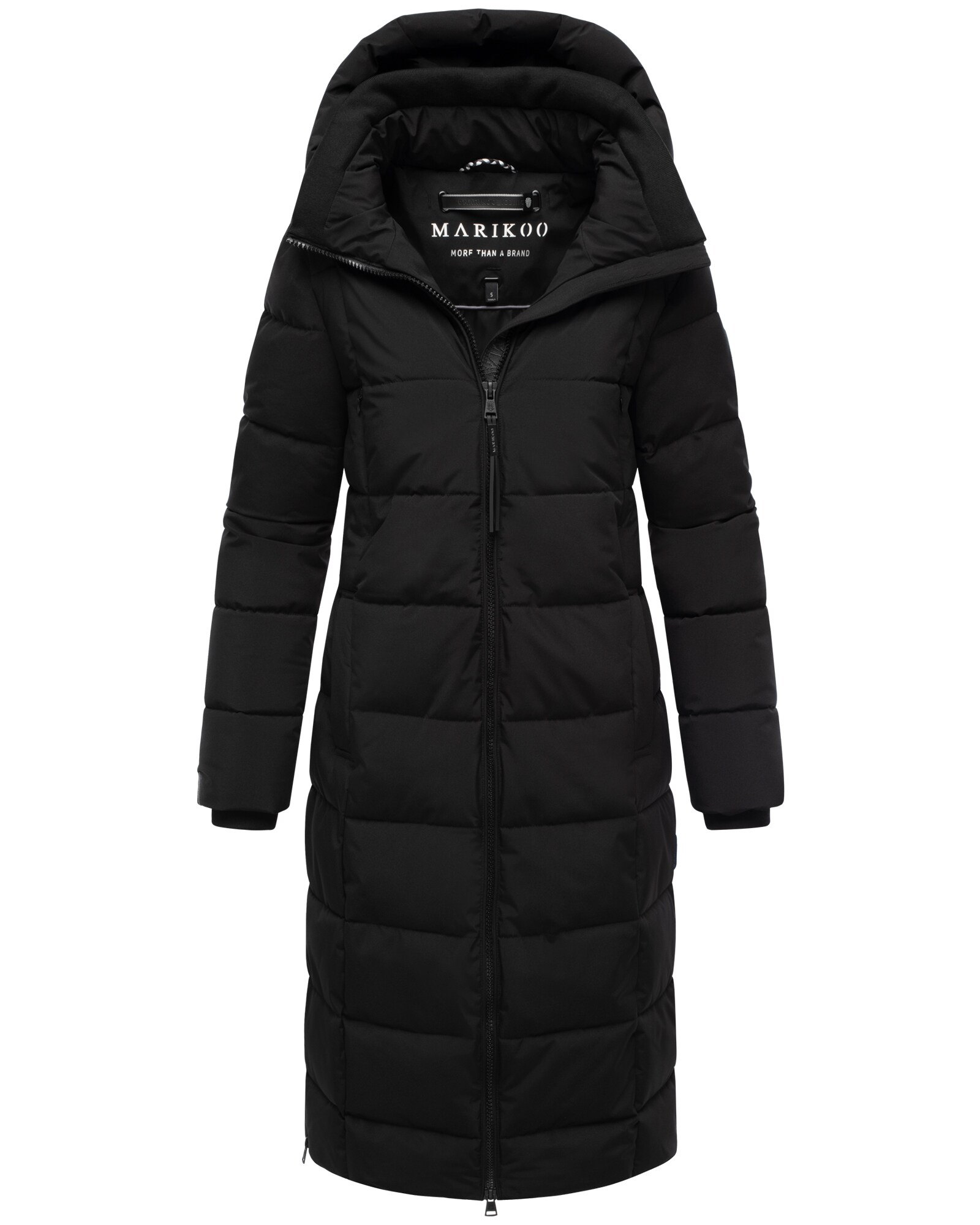 MARIKOO Damen Winter Jacke Stepp Parka Mantel Anorak Winterjacke warm gef&uuml;ttert Hoher Rippstrickkragen Kapuze Lanitaa - Bild 1
