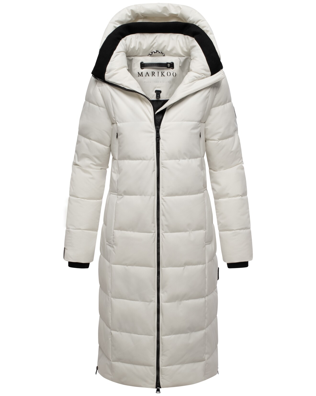 MARIKOO Damen Winter Jacke Stepp Parka Mantel Anorak Winterjacke warm gefüttert Hoher Rippstrickkragen Kapuze Lanitaa | 04070448065752