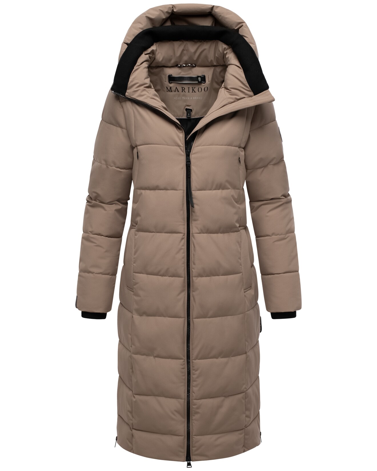 MARIKOO Damen Winter Jacke Stepp Parka Mantel Anorak Winterjacke warm gefüttert Hoher Rippstrickkragen Kapuze Lanitaa