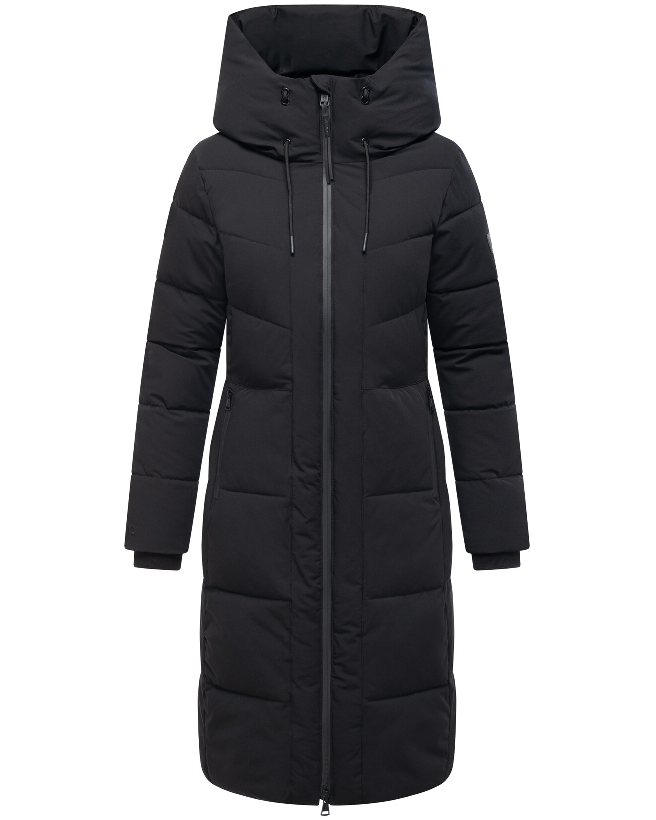 NAVAHOO Damen Steppmantel Lang Stepp Wintermantel gefüttert Anorak Parka Kapuze Schokokuss