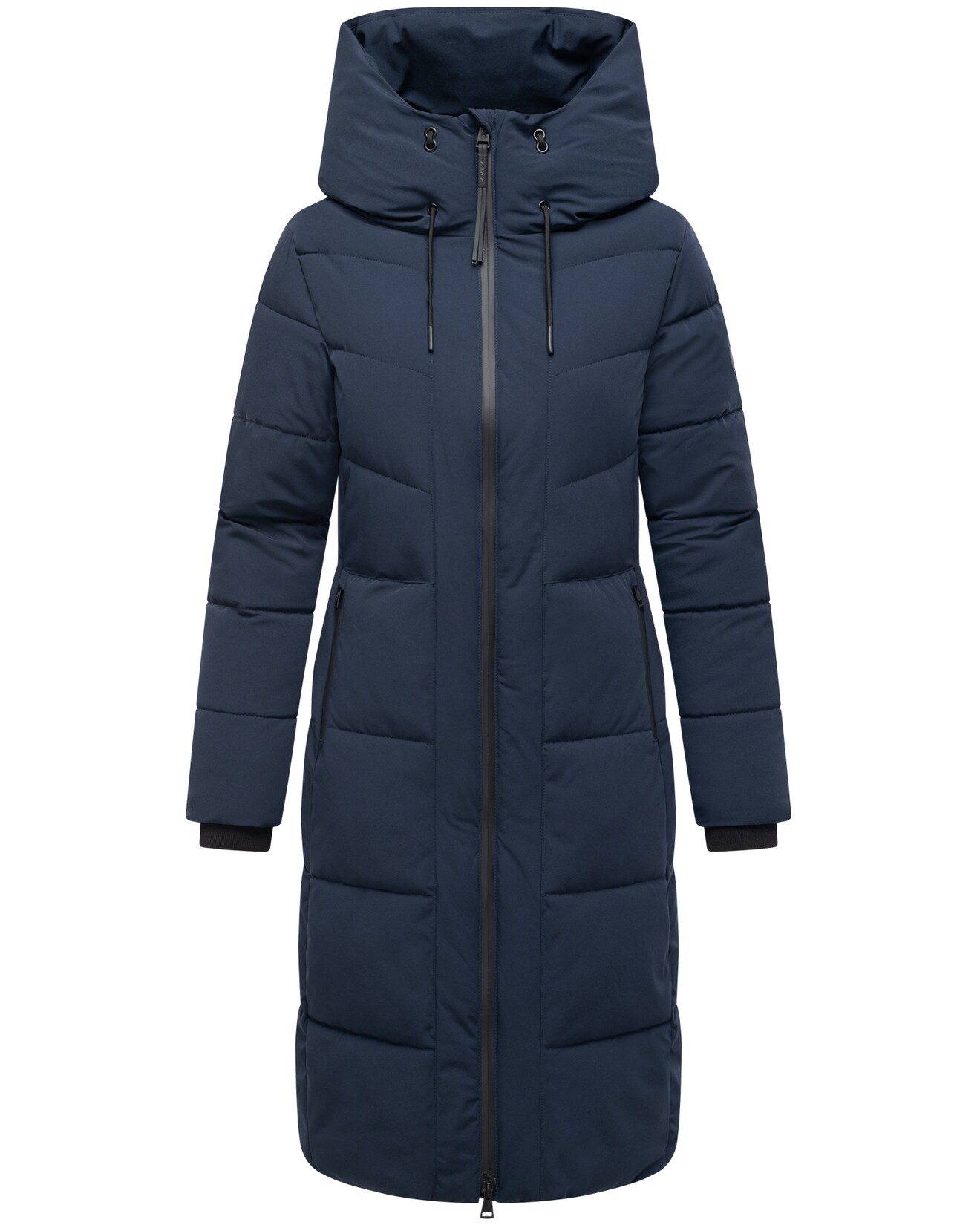 NAVAHOO Damen Steppmantel Lang Stepp Wintermantel gefüttert Anorak Parka Kapuze Schokokuss