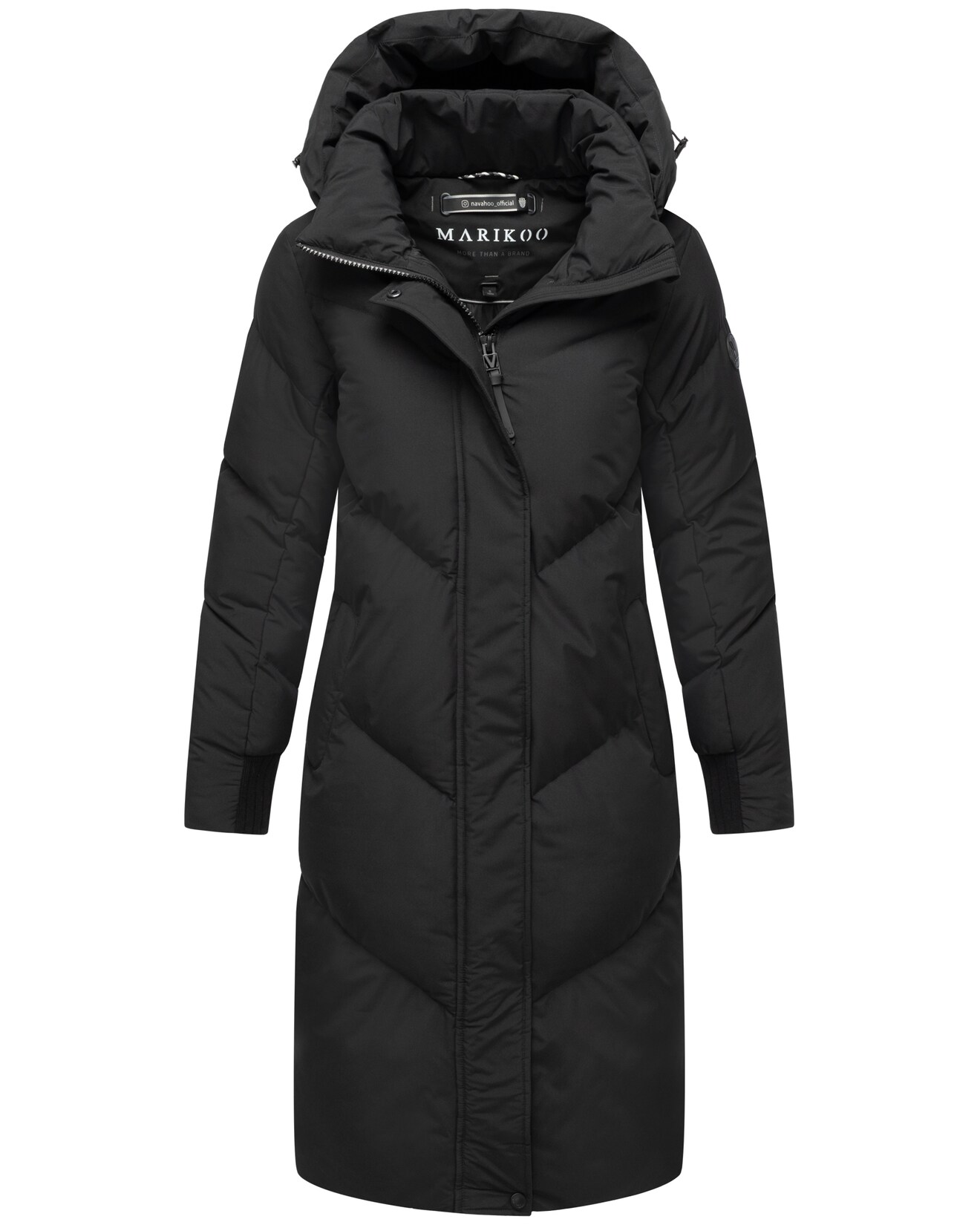 MARIKOO Damen Winter Jacke Steppmantel Parka Mantel Anorak Winterjacke warm gefüttert abnehmbarer Kapuze Teonaa | 04070448076406