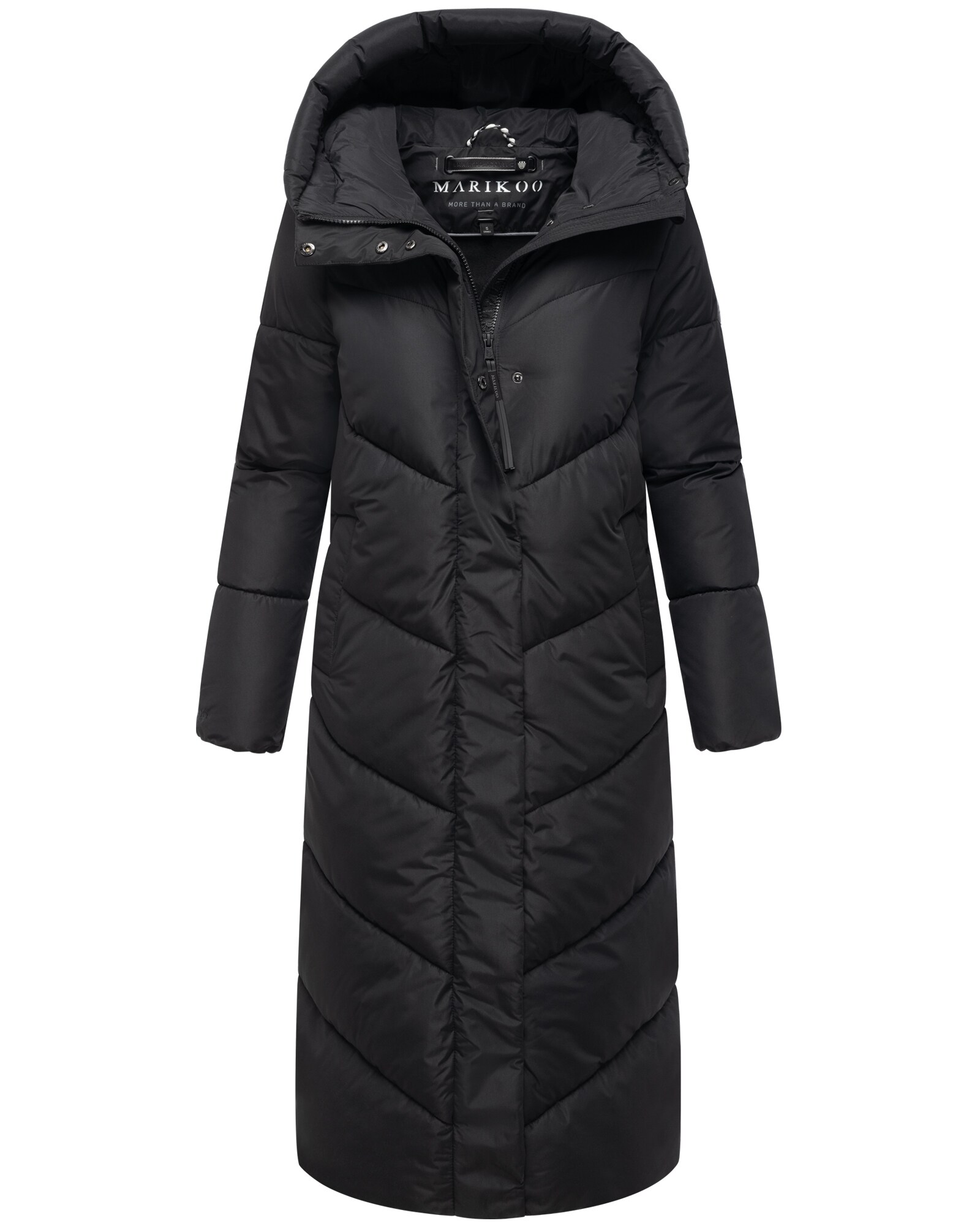 MARIKOO Damen Wintermantel langer Parka Steppmantel warm gef&uuml;ttert mit Kapuze Anorak Winterjacke wasserabweisend &Uuml;bergangsjacke Ranjaa - Bild 1