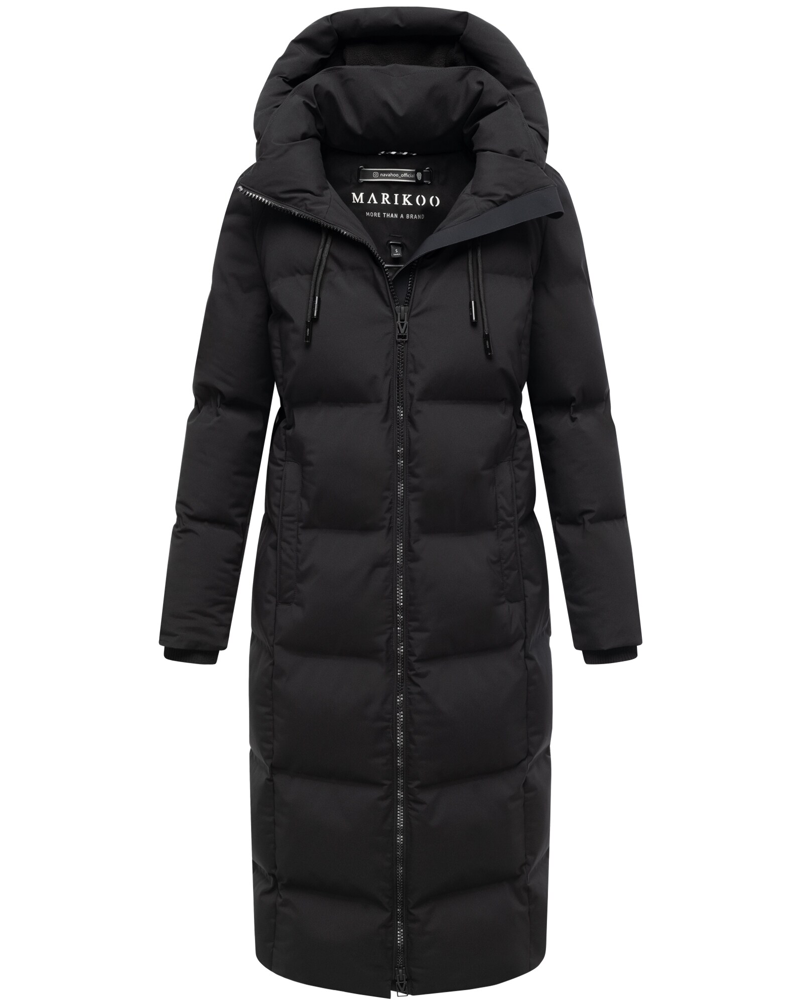 MARIKOO Damen Winter Steppmantel langer Parka, warm gef&uuml;ttert, vegan, winddicht, wasserabweisend, Mantel mit Kapuze Tikoraa - Bild 1