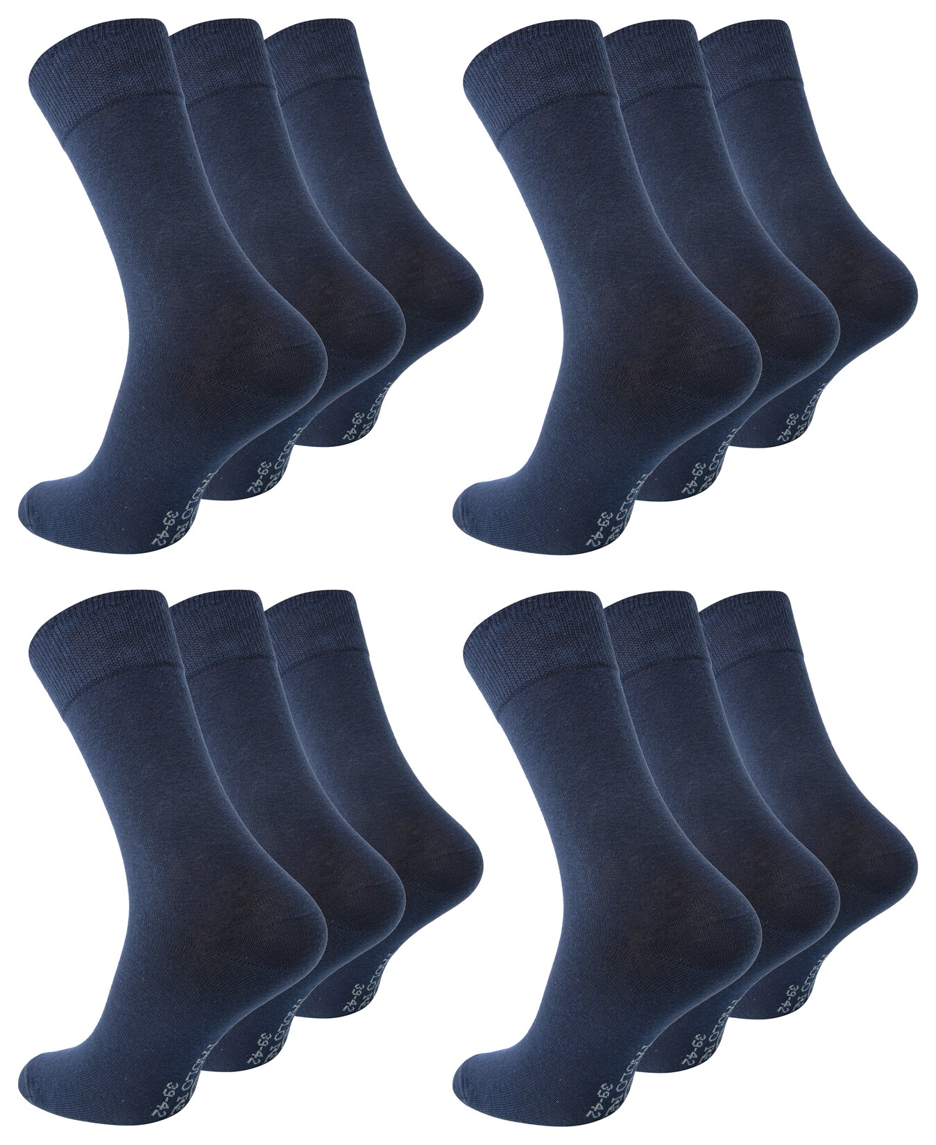 Paolo Renzo® Business Socken 18 Paar - Größe 43/46 - Dunkelgrau