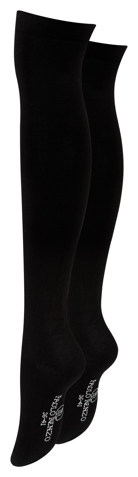 Paolo Renzo® Damen Baumwoll Overknees mit Anti-Rutsch-Bund 3 Paar – Größe 36/41 – Grau | 04251742103146
