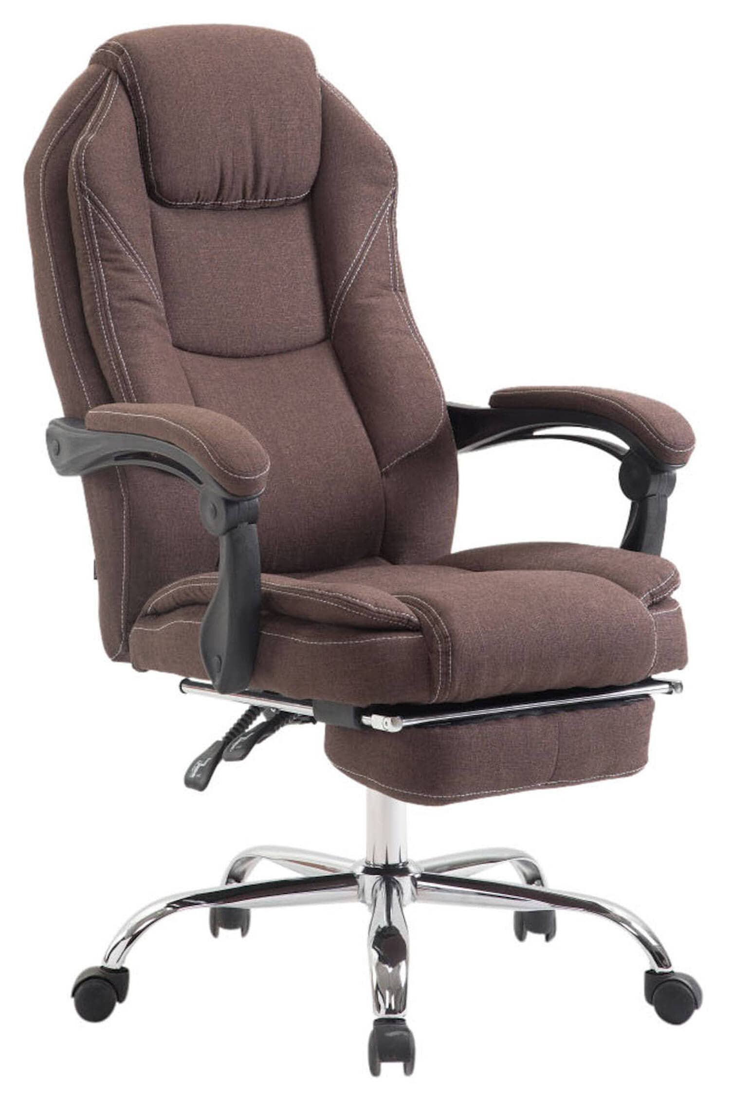 TPFLiving B&uuml;rostuhl Castan Stoff Braun - Bild 1