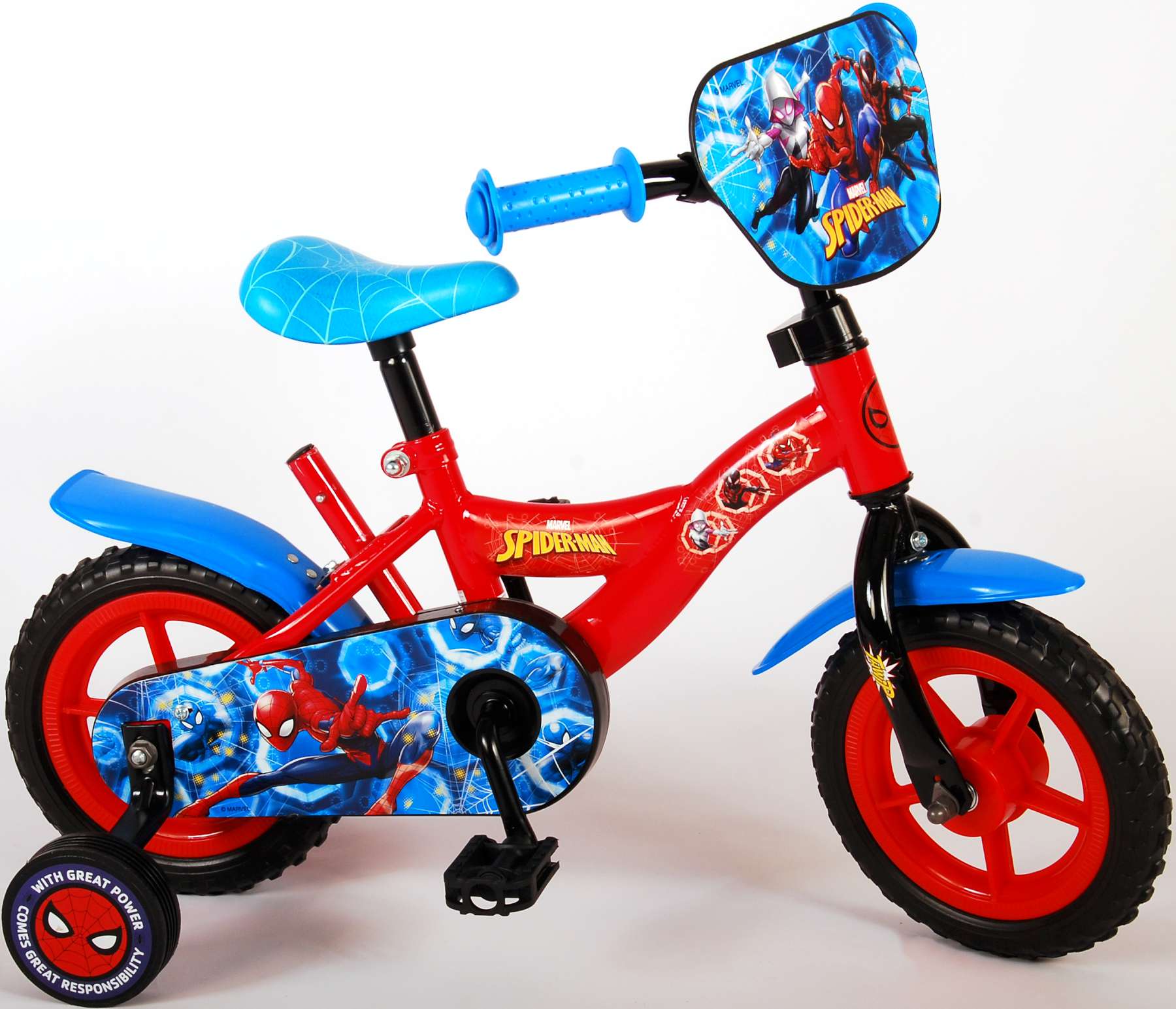 TPFSports Disney Spiderman Kinderfahrrad - Jungen - 10 Zoll - Fester Gang - Rot - Bild 1