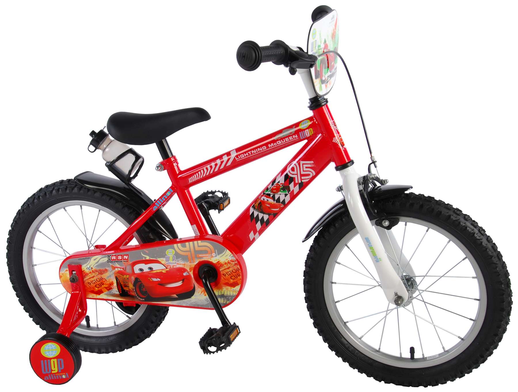 TPFSports Disney Cars Kinderfahrrad - Jungen - 16 Zoll - R&uuml;cktritt + Handbremse - Rot - Bild 1