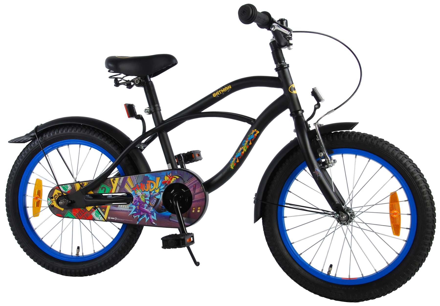 TPFSports Batman Kinderfahrrad - Jungen - 18 Zoll - R&uuml;cktritt + Handbremse - Schwarz - Bild 1