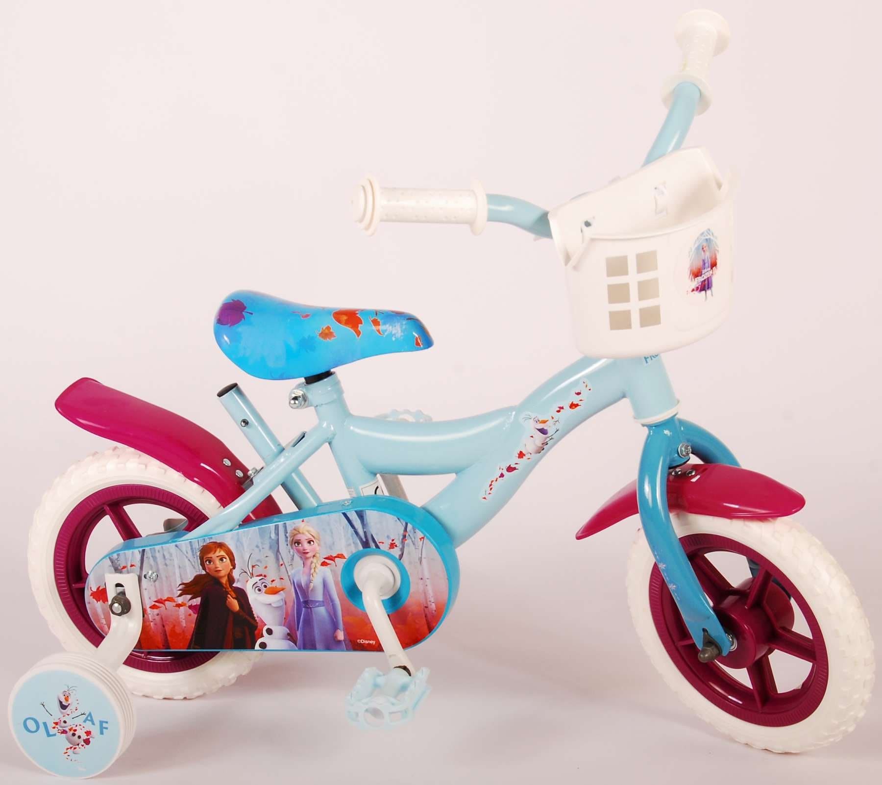 TPFSports Disney Frozen 2 Kinderfahrrad - M&auml;dchen - 10 Zoll - Fester Gang -Blau / Lila - Bild 1