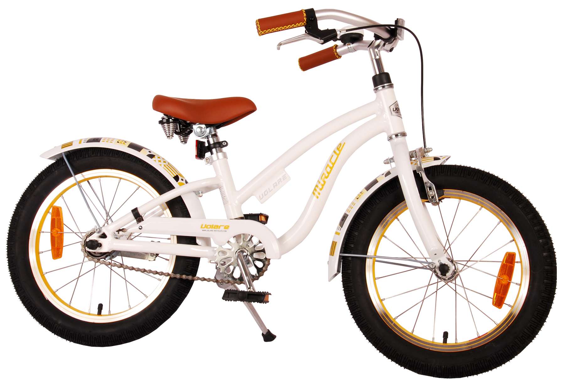 TPFSports Miracle Cruiser Kinderfahrrad - M&auml;dchen - 16 Zoll - R&uuml;cktritt + Handbremse - Wei&szlig; - Bild 1