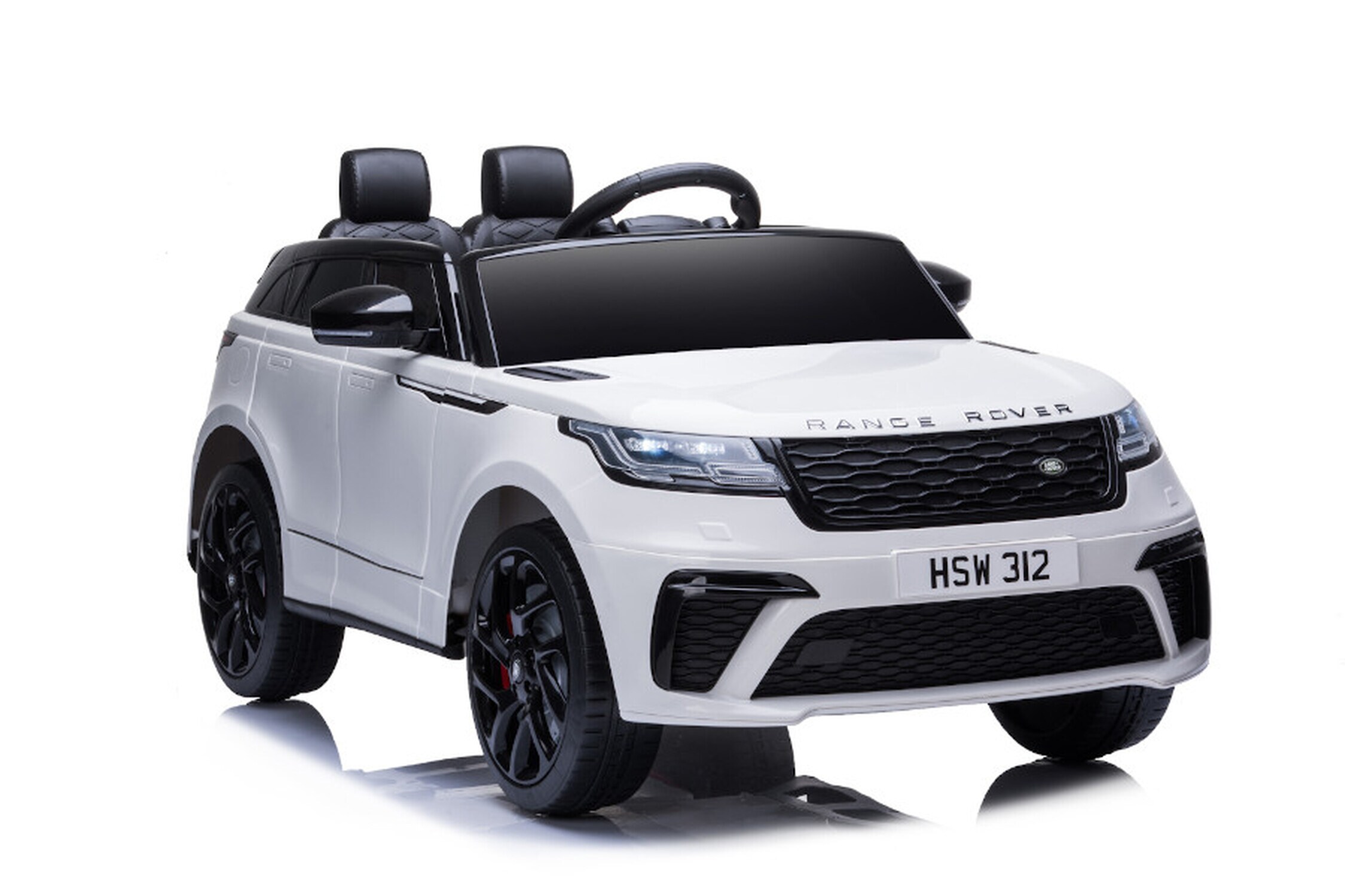 TPFLiving Elektro-Kinderauto Range Rover Velar  weiss - Kinderauto - Elektroauto - Ledersitz und Sicherheitsgurt - Bild 1