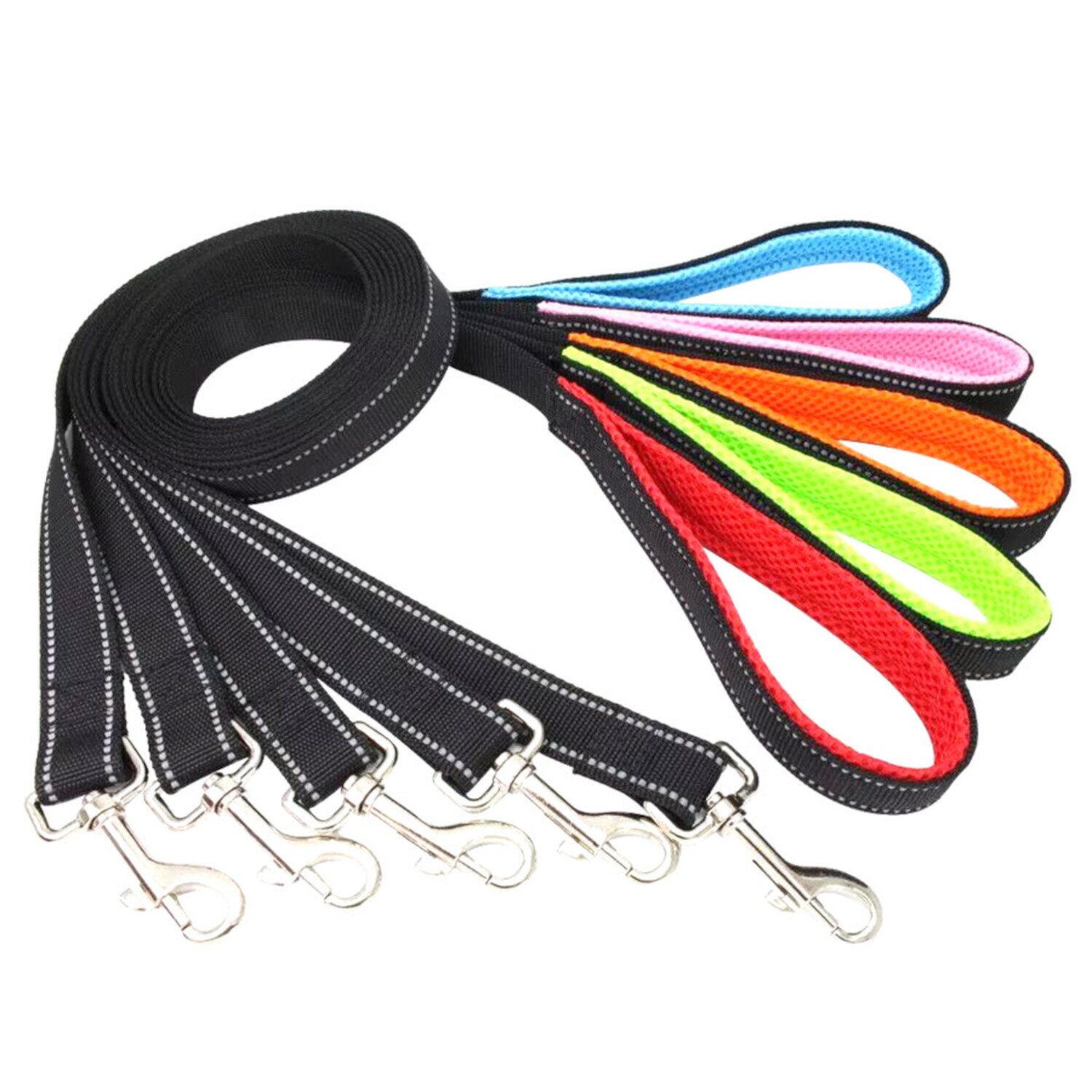 TPFLiving Hundeleine Hundeleine mit Swarovsky-Stein Optik blau - Hundeleine f&uuml;r Ihren Vierbeiner - - Bild 1