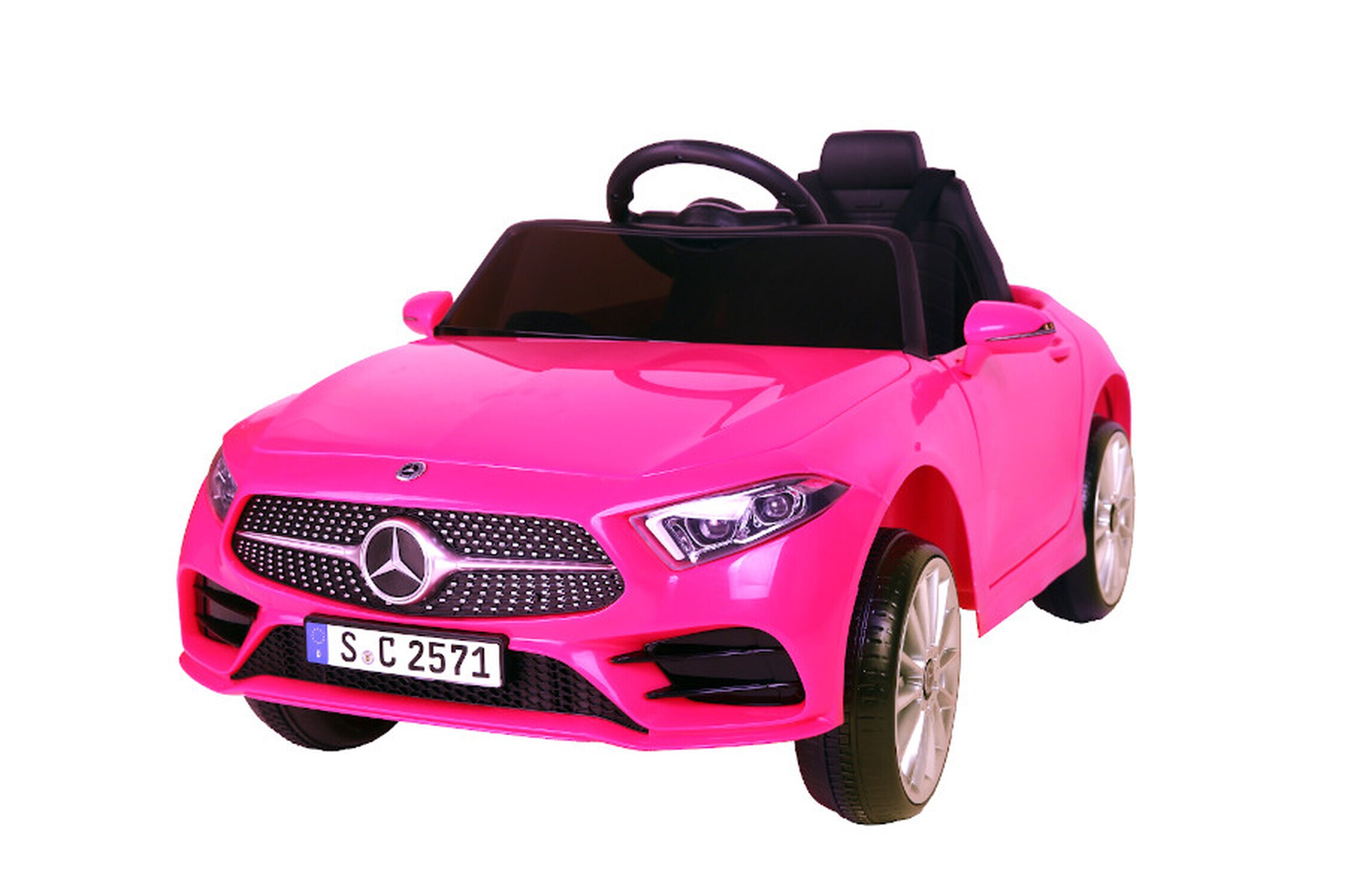 TPFLiving Elektro-Kinderauto Mercedes CLS350  rosa - Kinderauto - Elektroauto - Ledersitz und Sicherheitsgurt - Bild 1
