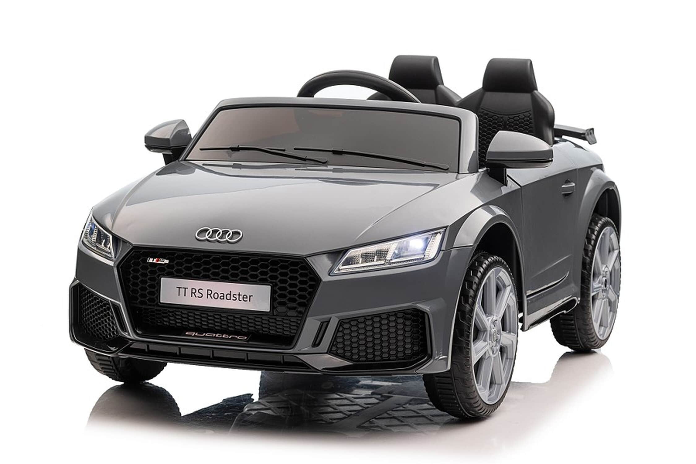 TPFLiving Elektro-Kinderauto Audi TT RS  grau - Kinderauto - Elektroauto - Ledersitz und Sicherheitsgurt - Bild 1