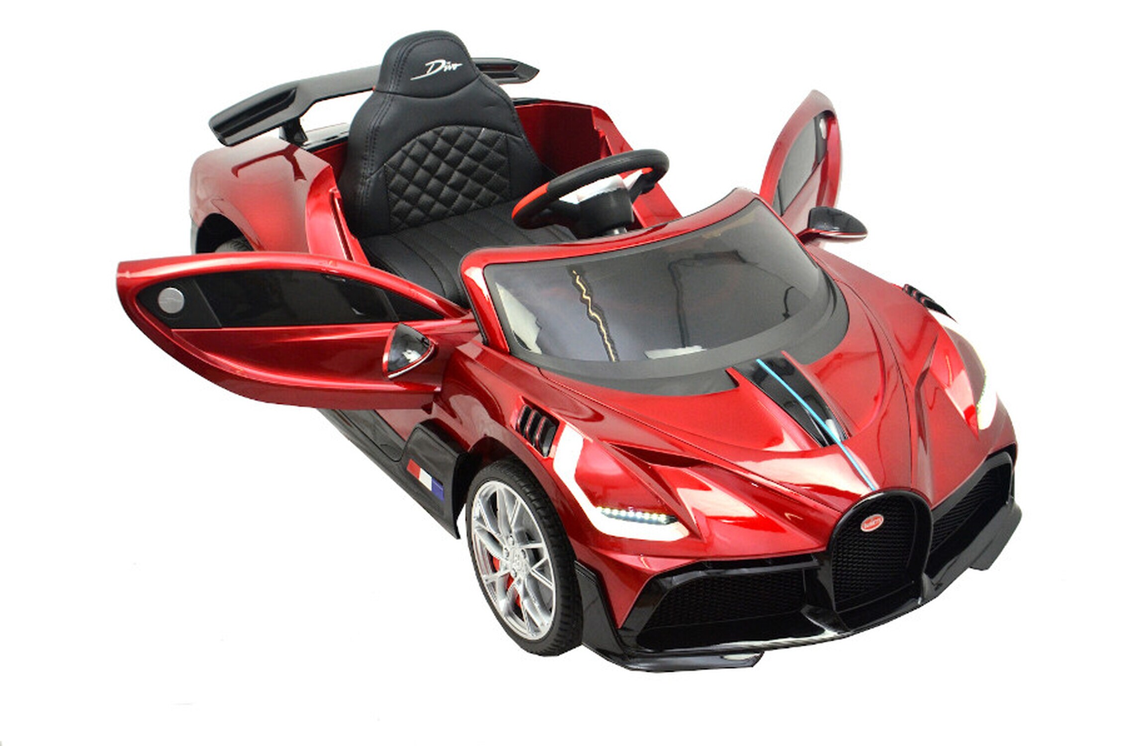 TPFLiving Elektro-Kinderauto Bugatti Divo  rot - Kinderauto - Elektroauto - Ledersitz und Sicherheitsgurt - Bild 1