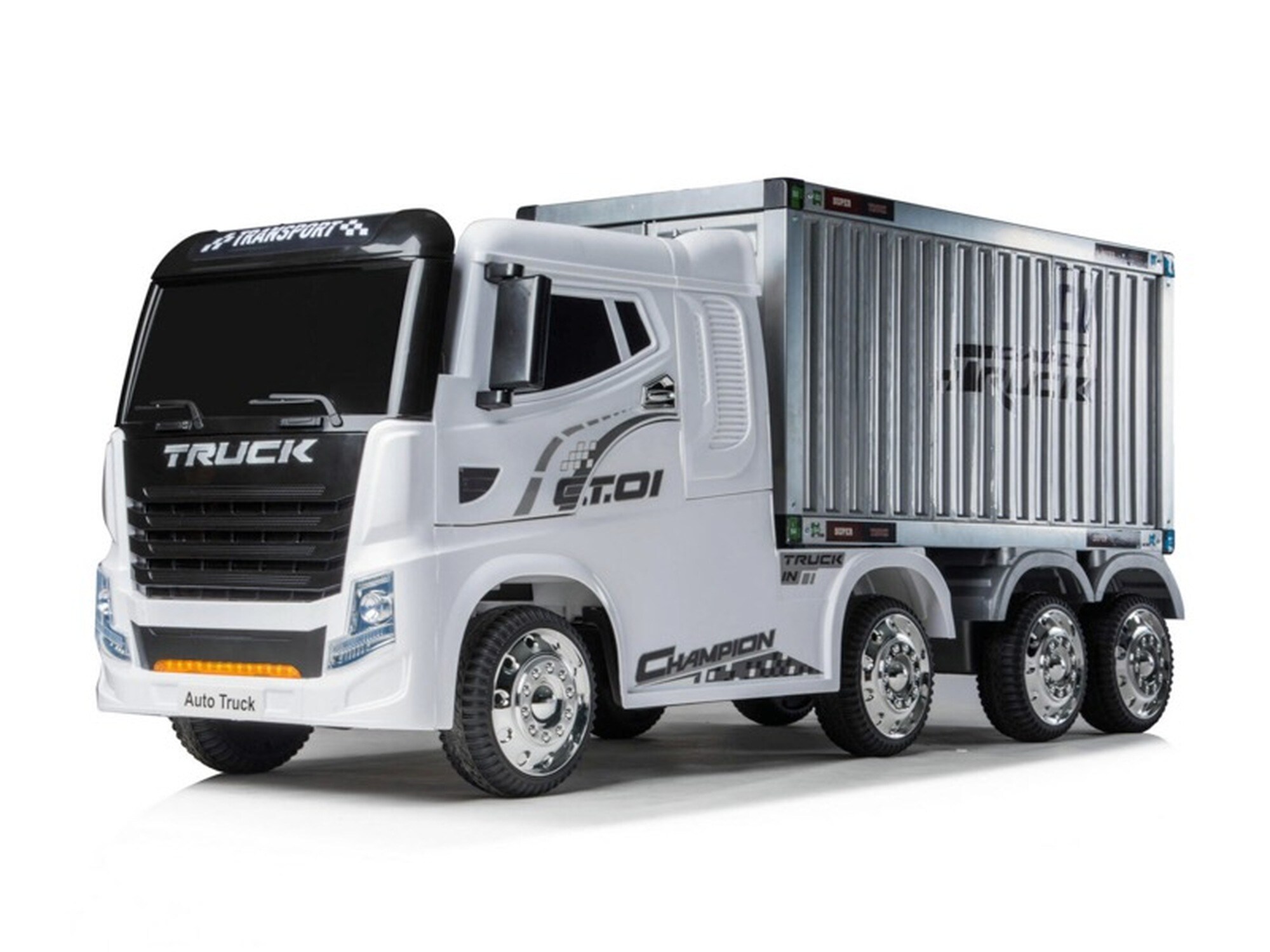 TPFLiving Elektro-Kinderauto Container Truck wei&szlig; - Bild 1