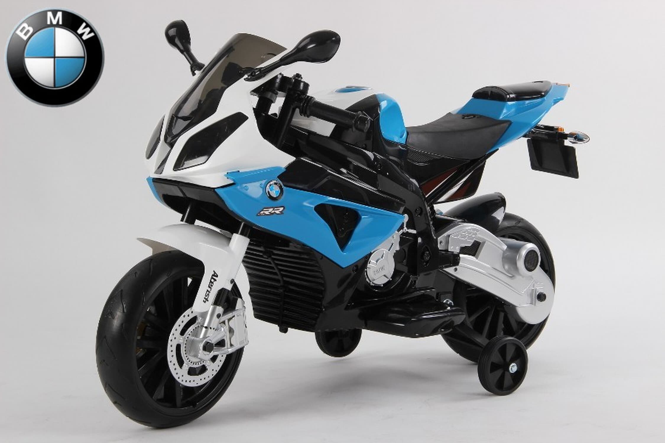 TPFLiving Elektro-Kindermotorrad BMW S1000RR  blau - Kindermotorrad - Elektromotorrad - St&uuml;tzr&auml;der - Bild 1