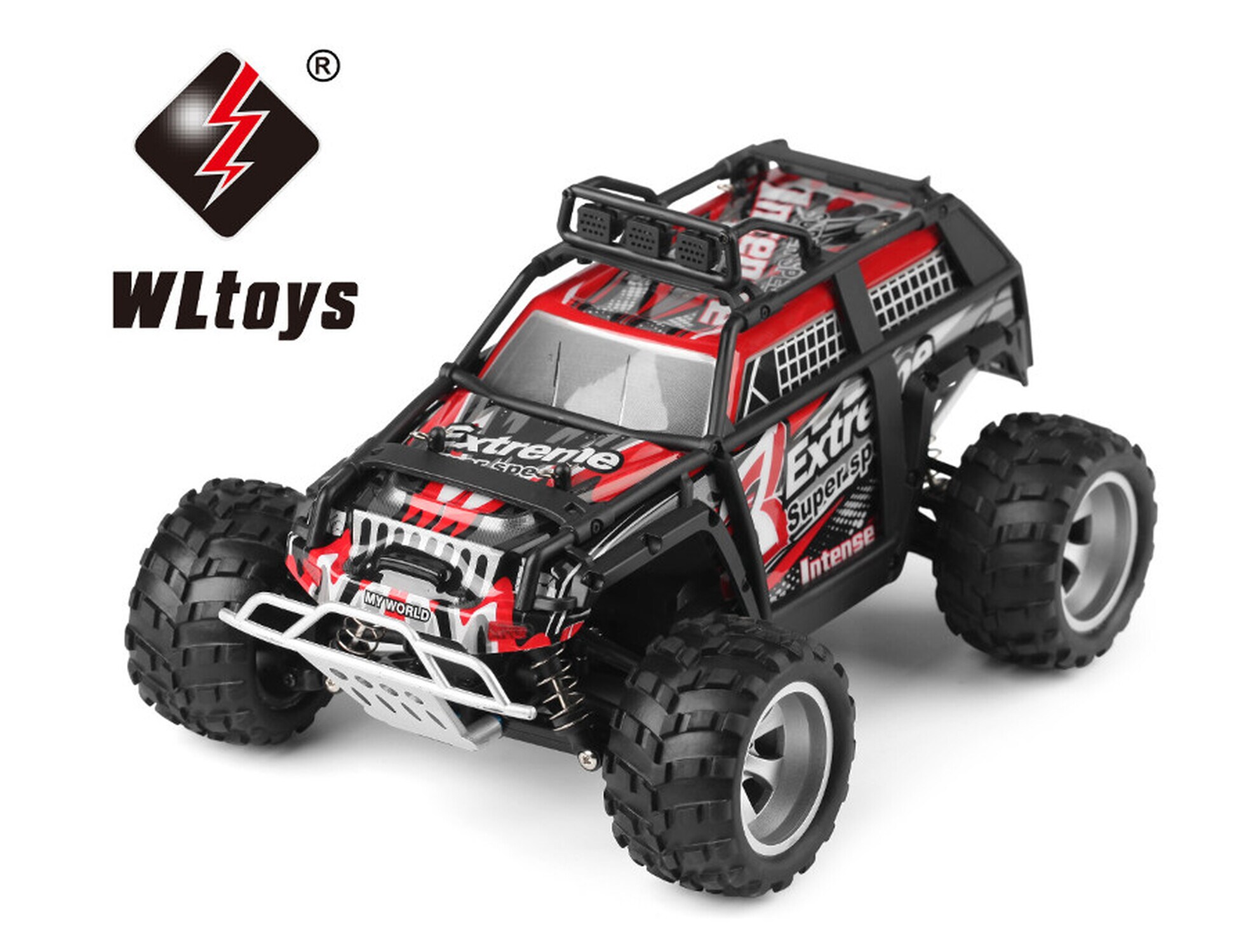 TPFLiving RC-Monstertruck Monster Truck WL 8406 rot - RC Monstertruck - Ferngesteuertes Fahrzeug - RC-Auto - Ma&szlig;stab: 1:18 - Bild 1