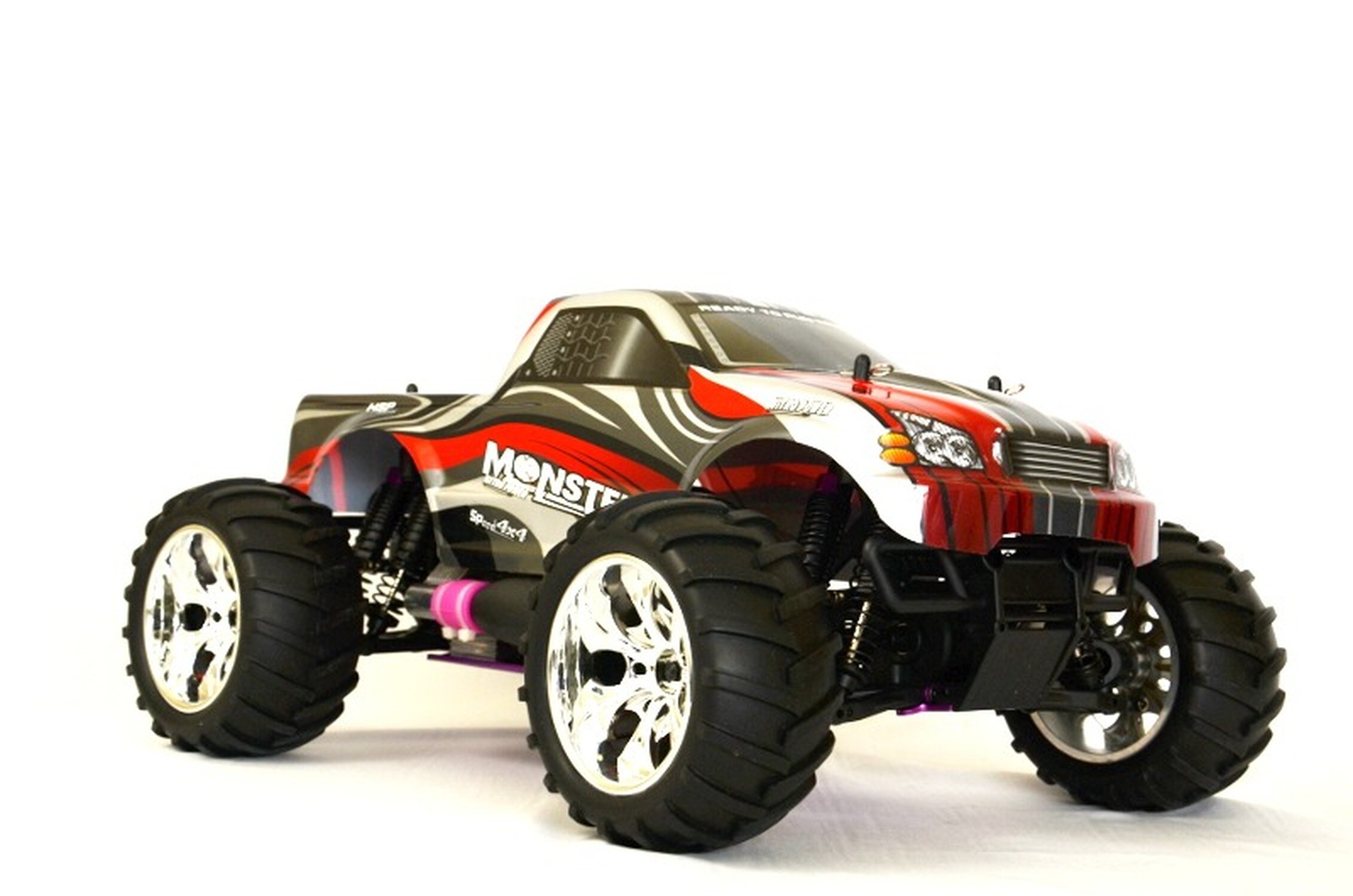 TPFLiving RC-Monstertruck Nitro Power  rot - RC Monstertruck - Ferngesteuertes Fahrzeug - RC-Auto - Ma&szlig;stab: 1:10 - Bild 1