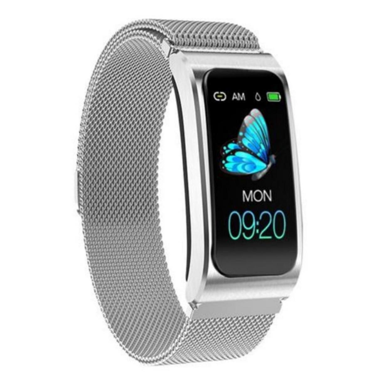 TPFNet Damen Smart Watch / Fitness Tracker IP68 - Milanaise Armband - Android & IOS - Silber - Bild 1