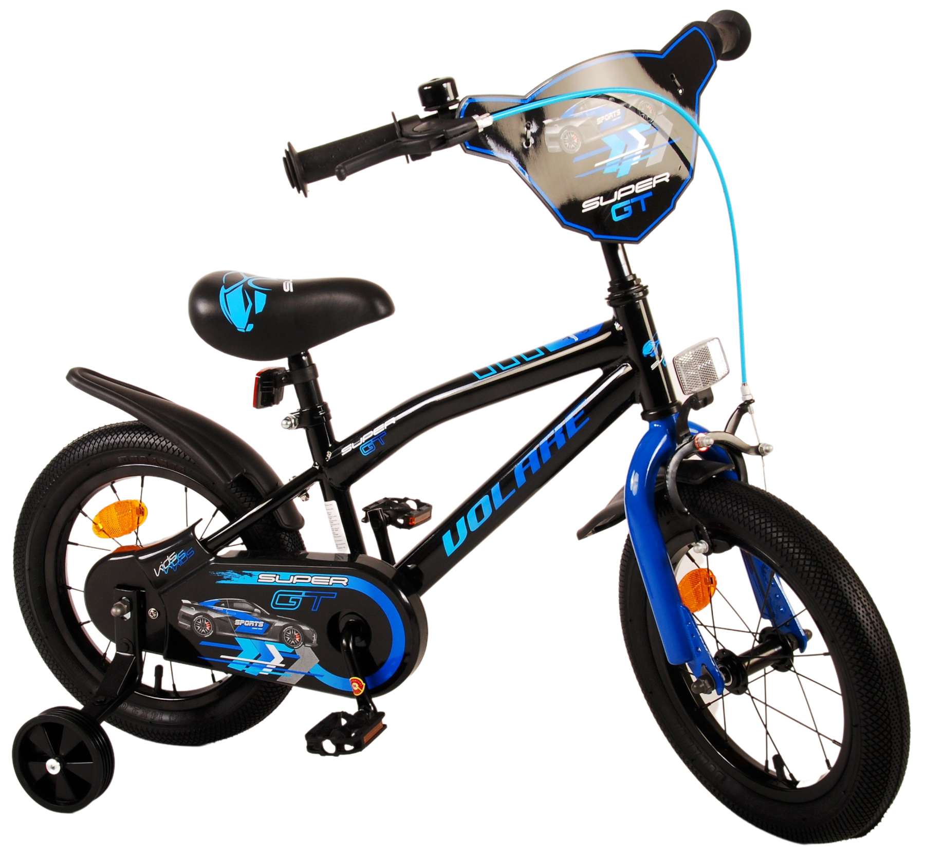 TPFSports Super GT Kinderfahrrad - Jungen - 14 Zoll - R&uuml;cktritt + Handbremse - Rot - Bild 1