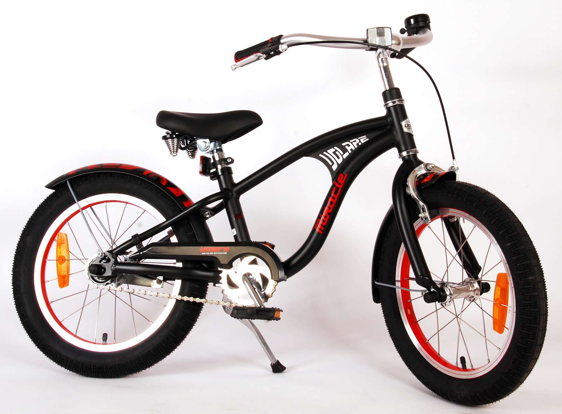TPFSports Miracle Cruiser Kinderfahrrad - Jungen - 16 Zoll - R&uuml;cktritt + Handbremse - Mattschwarz - Bild 1