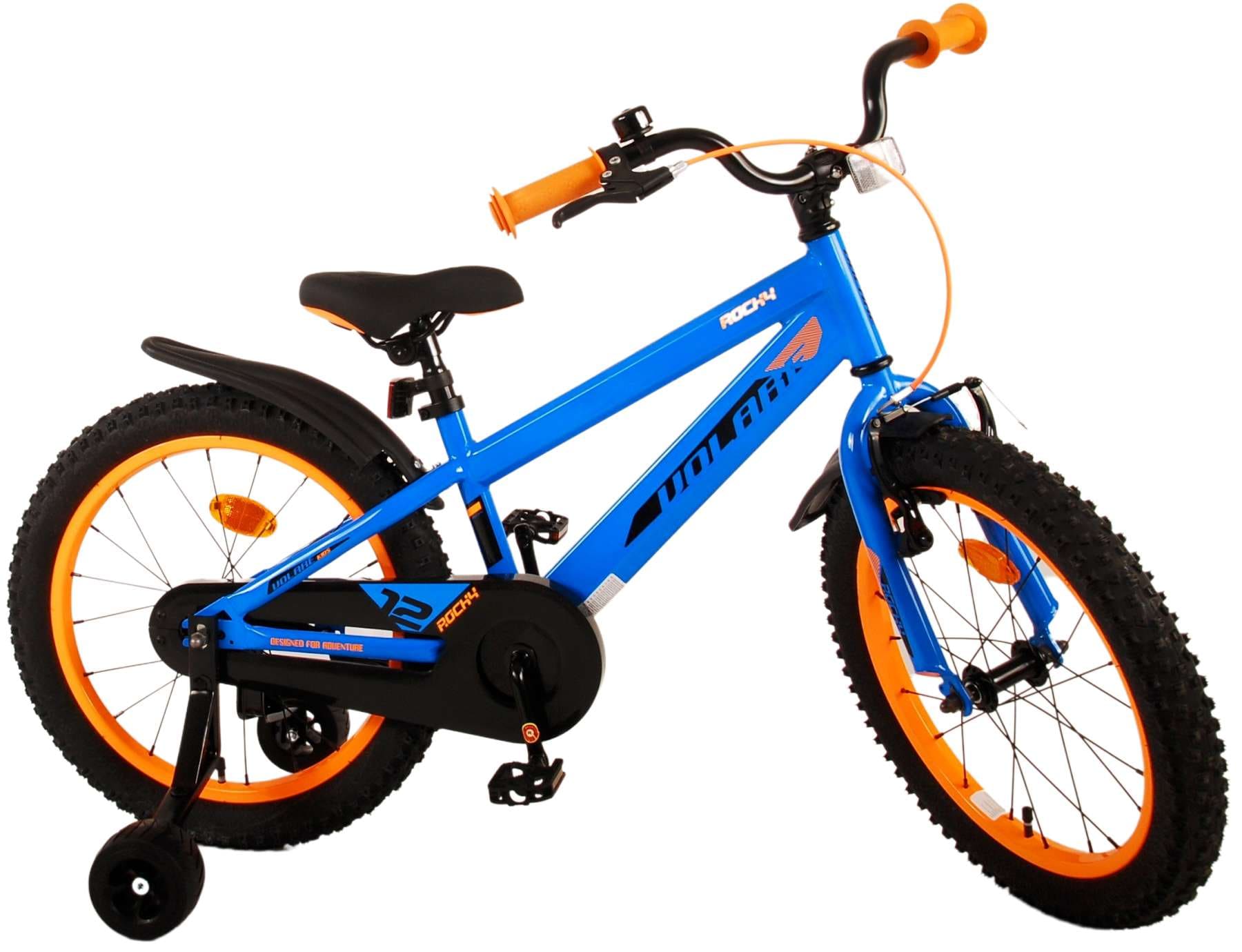 TPFSports Rocky Kinderfahrrad - Jungen - 18 Zoll - R&uuml;cktritt + Handbremse - Blau - Bild 1