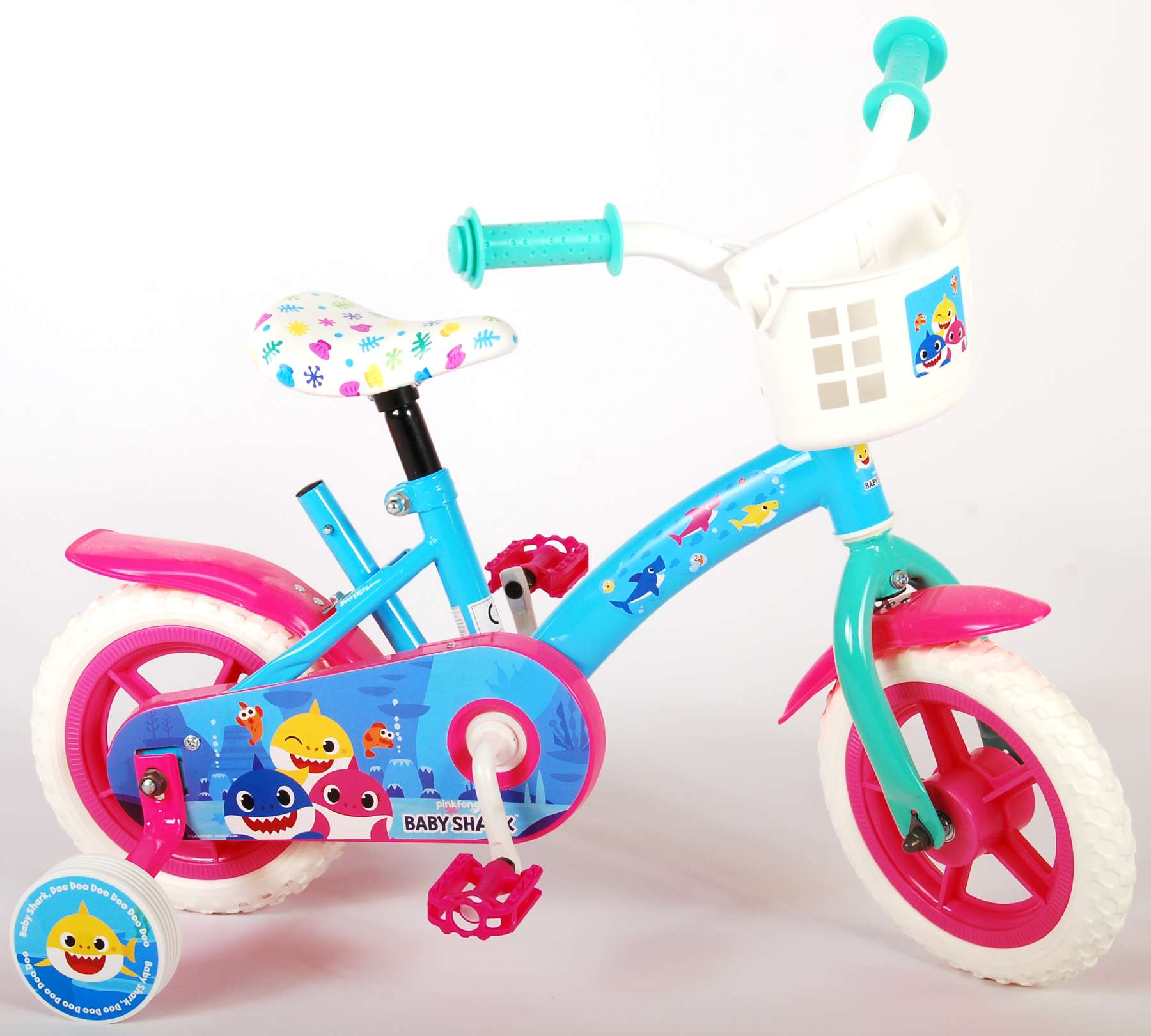 TPFSports Ocean Kinderfahrrad - Jungen und M&auml;dchen - 10 Zoll - Fester Gang - Rosa/Blau - Bild 1