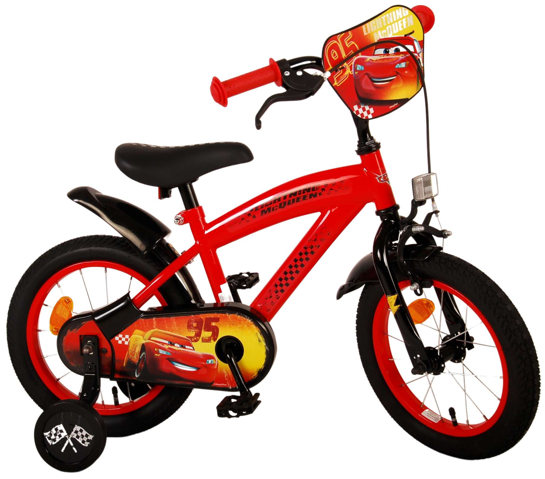 TPFSports Disney Cars Kinderfahrrad - Jungen - 14 Zoll - R&uuml;cktritt + Handbremse - Rot - Bild 1