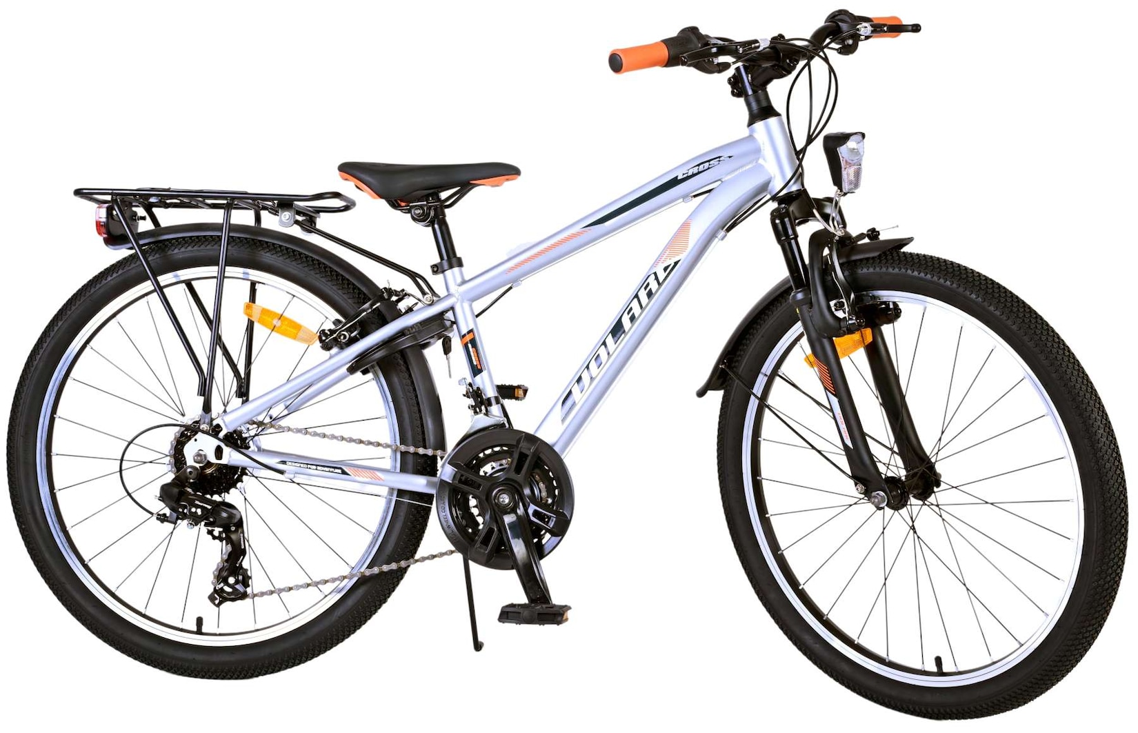 TPFSports Cross Kinderfahrrad - Jungen - 2 Handbremsen - 18 Gänge - 24 Zoll - Blau