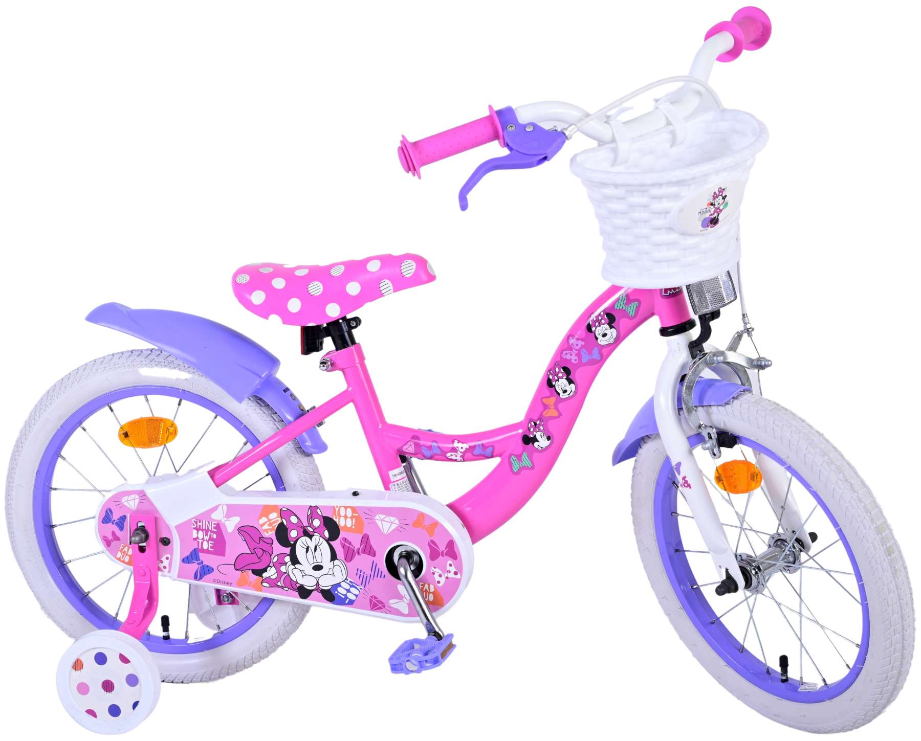 TPFSports Minnie Cutest Ever! Kinderfahrrad - M&auml;dchen - R&uuml;cktritt + Handbremse - Rosa - Bild 1