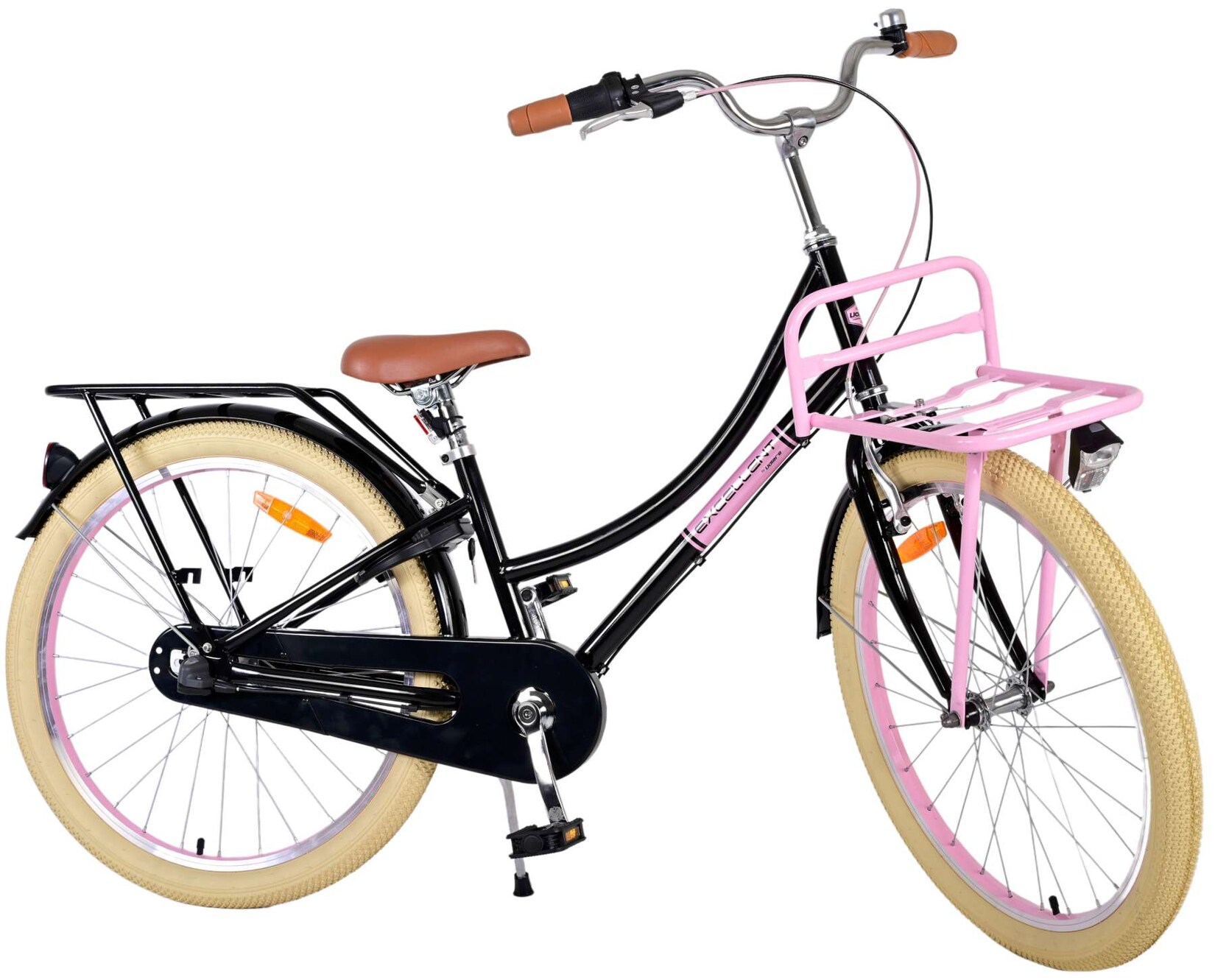 TPFSports Excellent Kinderfahrrad - Mädchen - 24 Zoll - 3 Gänge - Rücktritt + Handbremse - Rosa