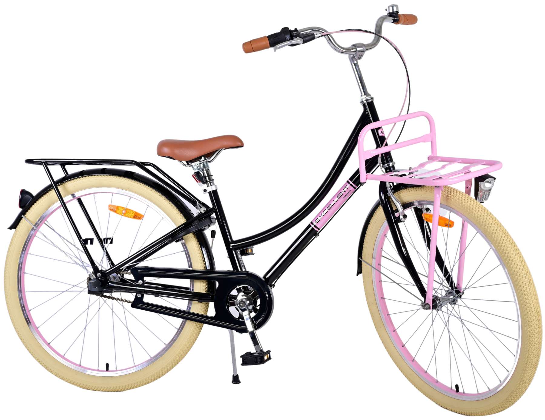 TPFSports Excellent Kinderfahrrad - M&auml;dchen - 26 Zoll - 3 G&auml;nge - R&uuml;cktritt + Handbremse - Schwarz - Bild 1
