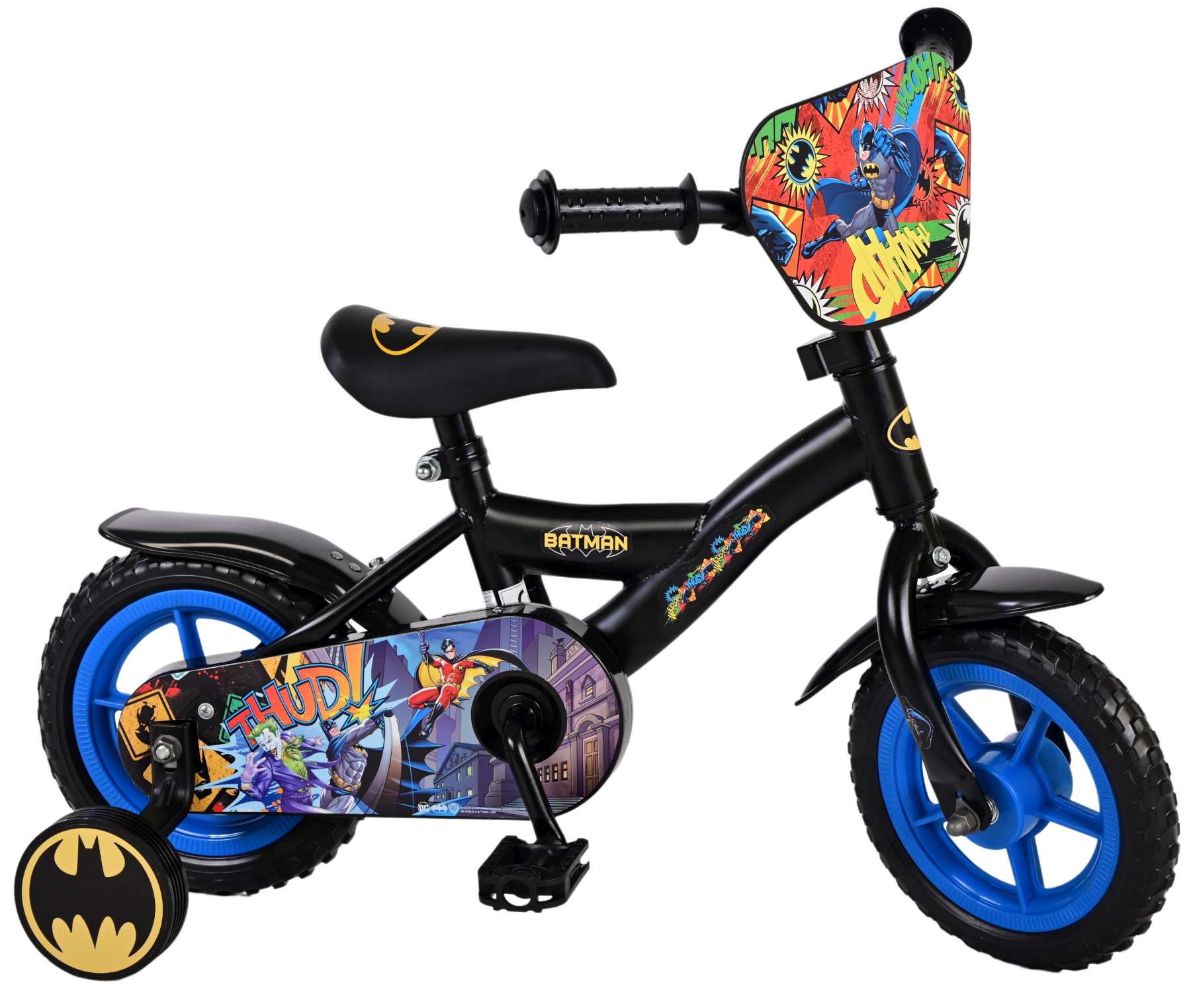 TPFSports DC Batman Kinderfahrrad - Jungen - 10 Zoll - Fester Gang - Schwarz - Bild 1