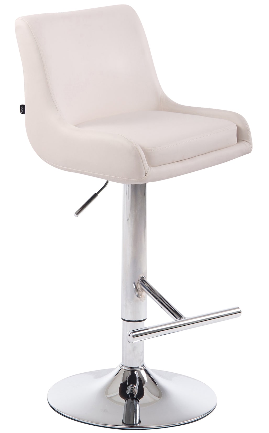 TPFLiving Barhocker Cludo Gestell Metall in Chromoptik Kunstleder Grau