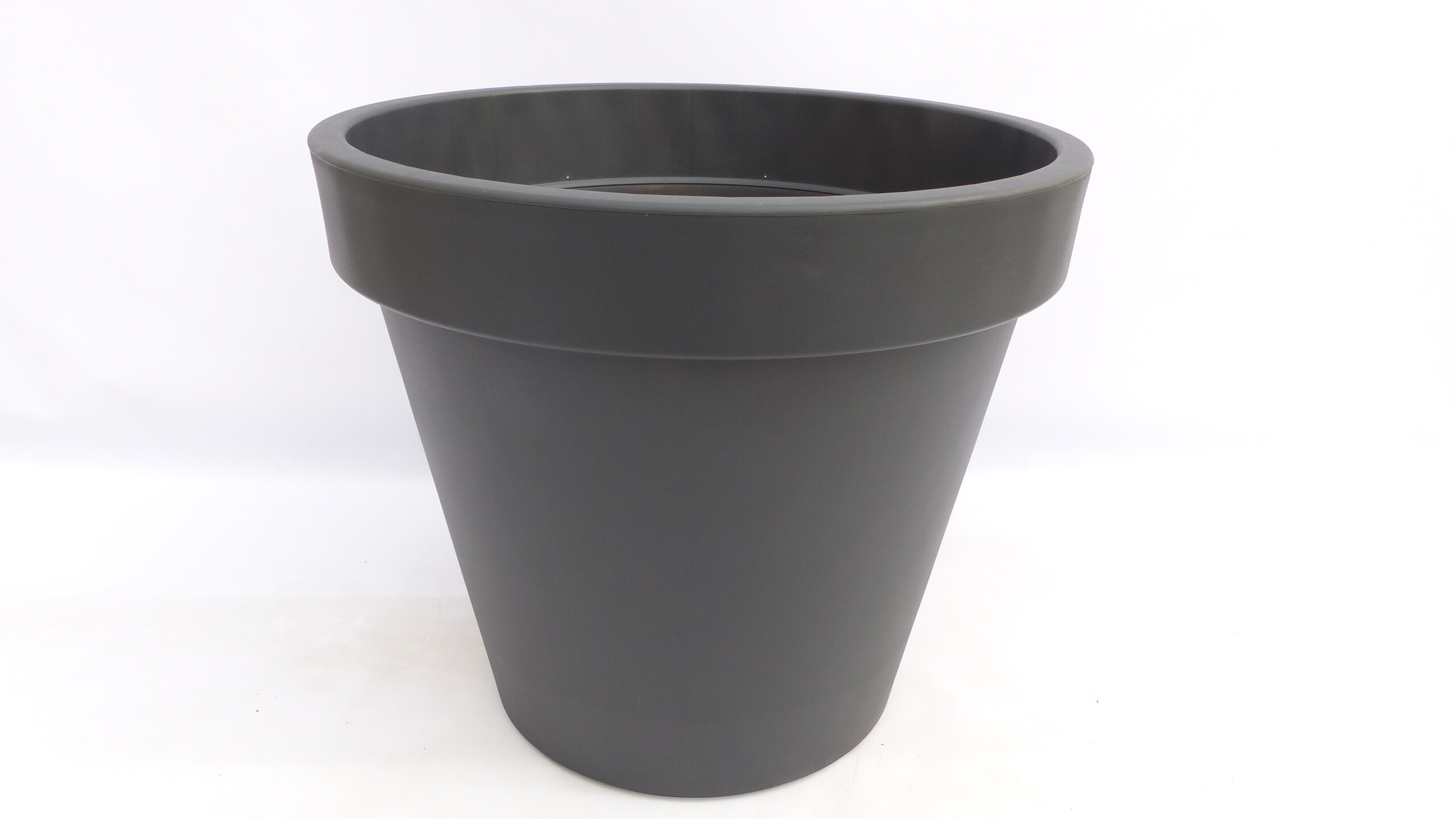 Pflanzk&uuml;bel E&K, anthrazit, rund &Oslash; 80 cm, Pflanztopf Blumentopf K&uuml;bel XXL gro&szlig; outdoor indoor - Bild 1