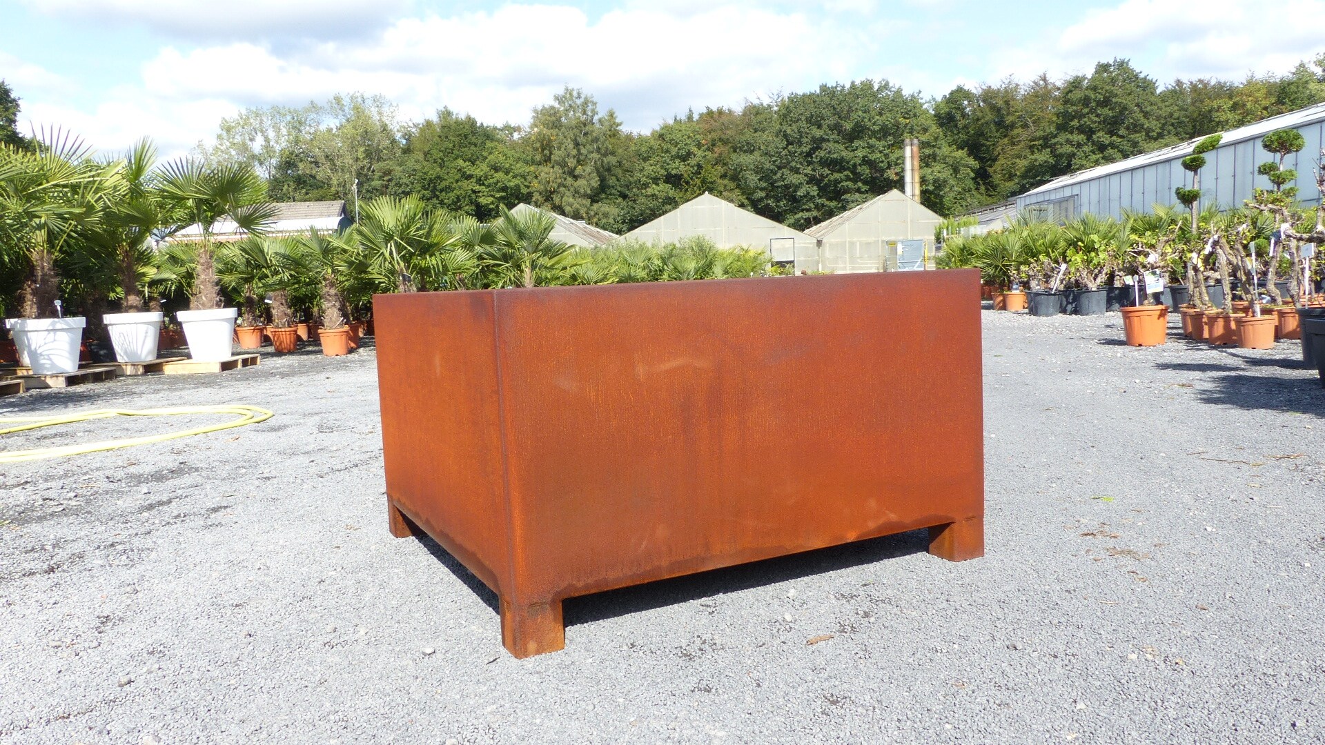 Cortenstahl Pflanzk&uuml;bel 120x120x60 Rostk&uuml;bel Rost Stahl K&uuml;bel Blumenk&uuml;bel XXL - Bild 1