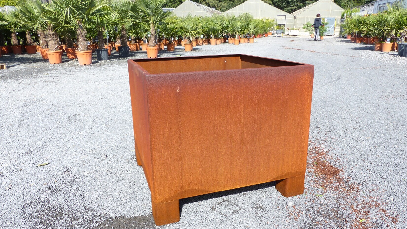 Cortenstahl Pflanzkübel 90x90x60 Rostkübel Rost Stahl Kübel Blumenkübel XXL | 04251740104855