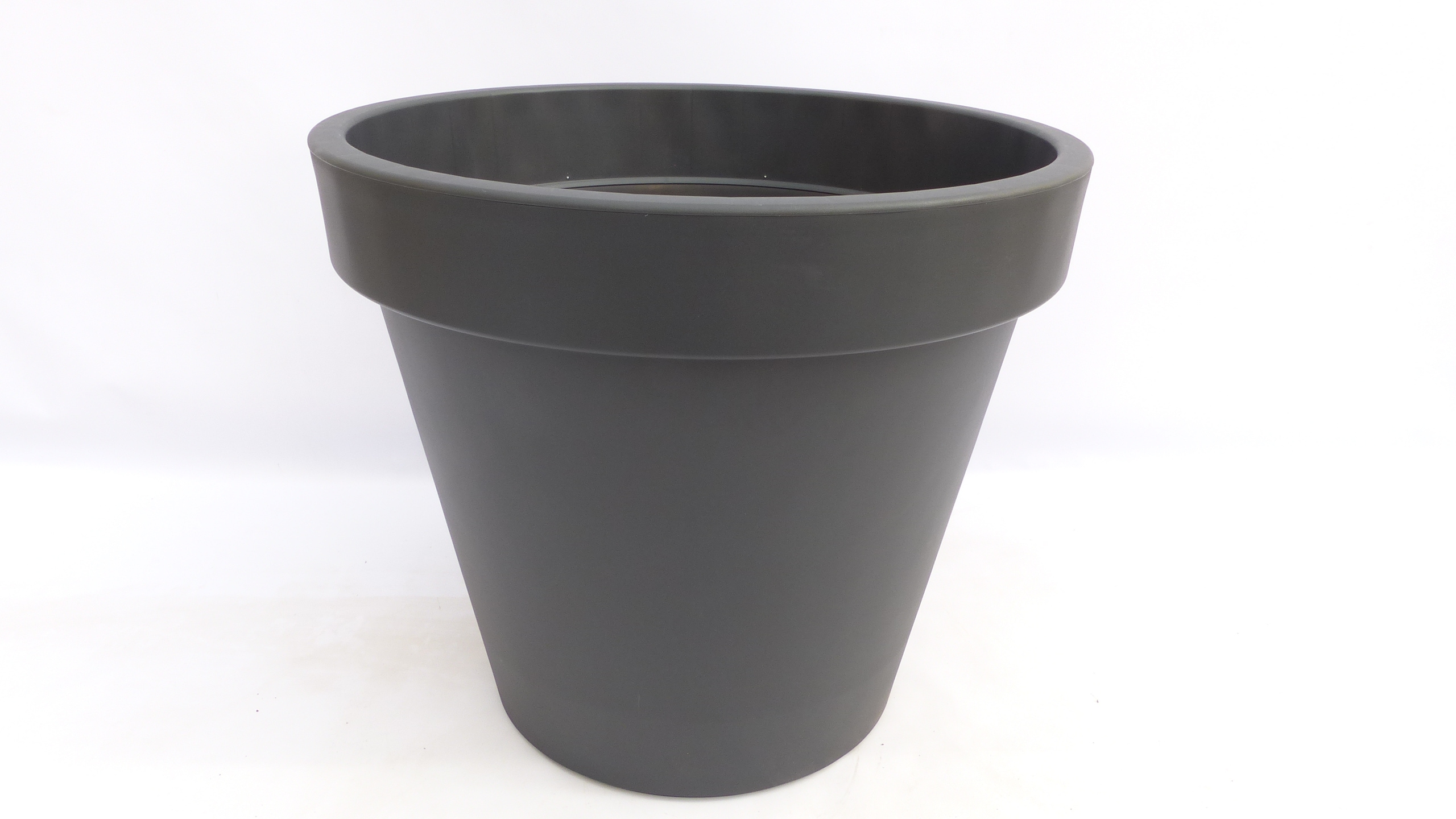 Pflanzk&uuml;bel E&K, anthrazit, rund &Oslash; 60 cm, Pflanztopf Blumentopf K&uuml;bel XXL gro&szlig; outdoor indoor - Bild 1